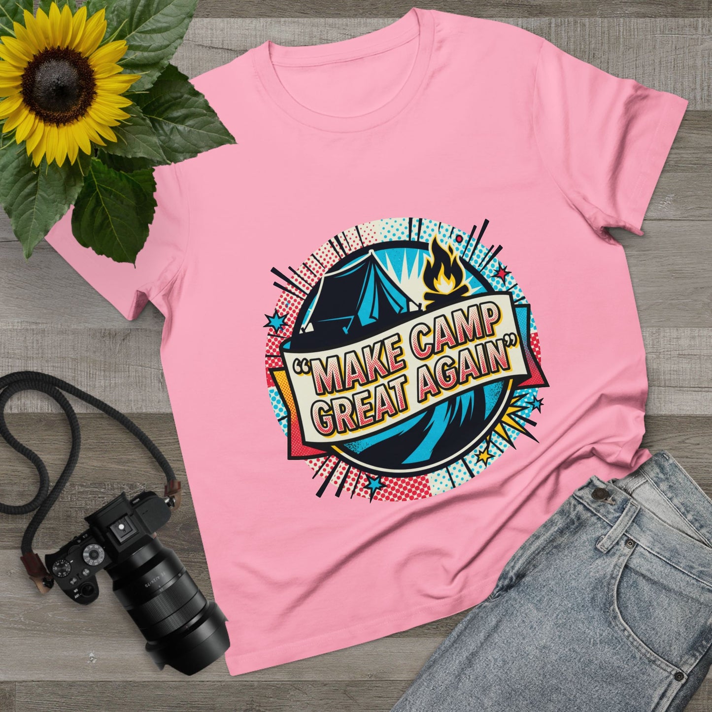 Make Camp Great Again T-Shirt — Women’s Camping Graphic Tee