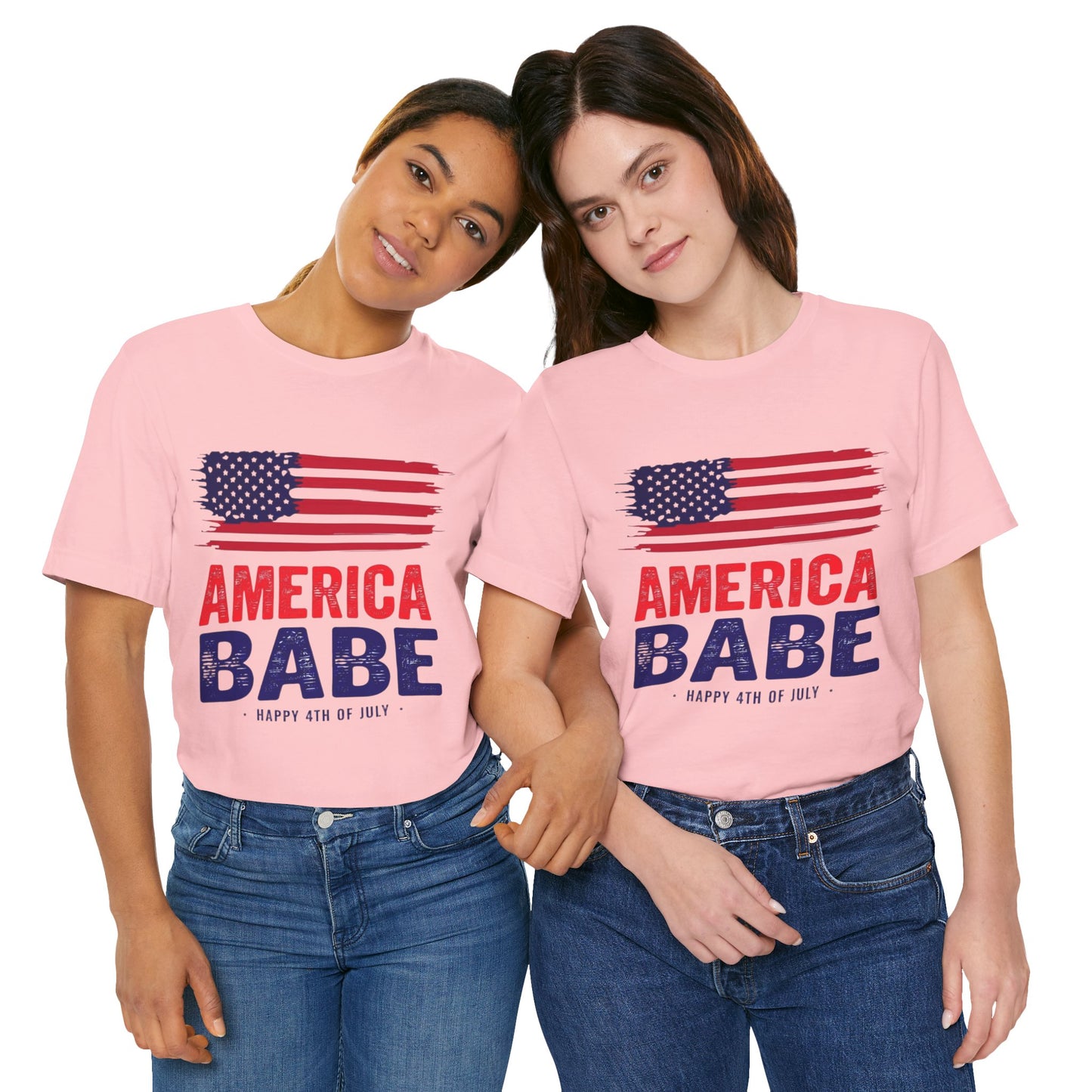 America Babe T-Shirt — Patriotic 4th of July Flag Tee