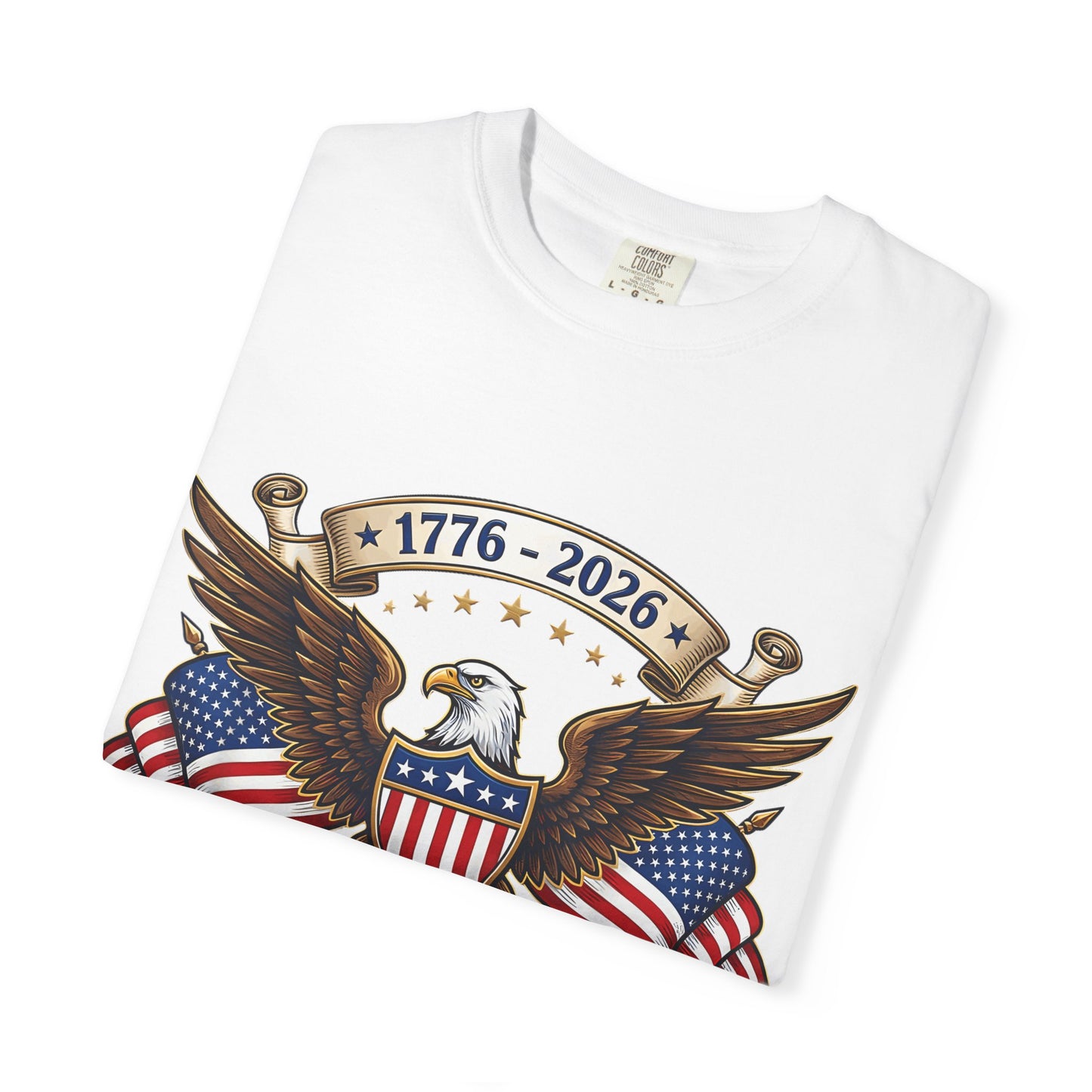 250th USA Anniversary Eagle T-Shirt — 1776–2026 Patriotic American Flag Tee