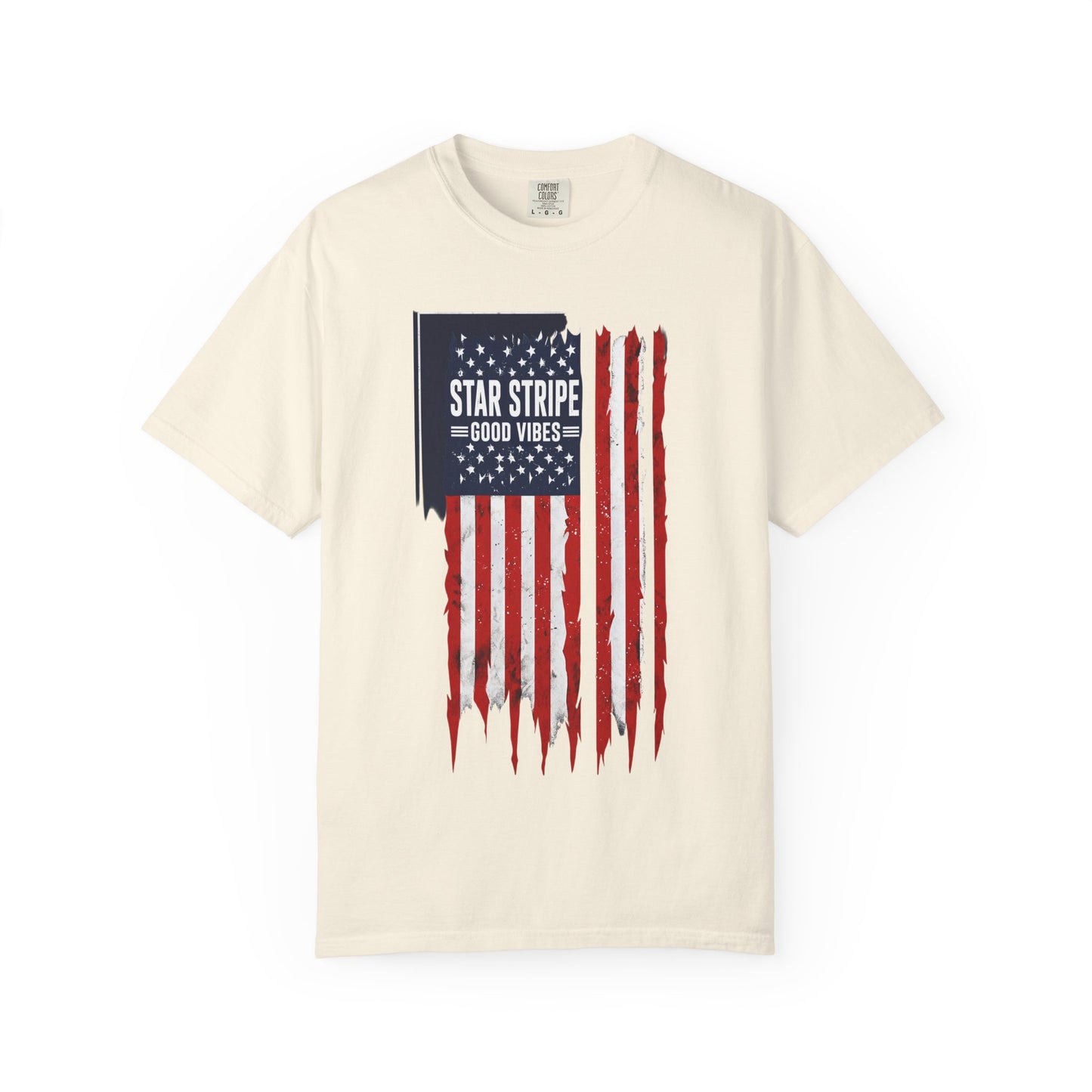 Patriotic "Star Stripe Good Vibes" T-Shirt