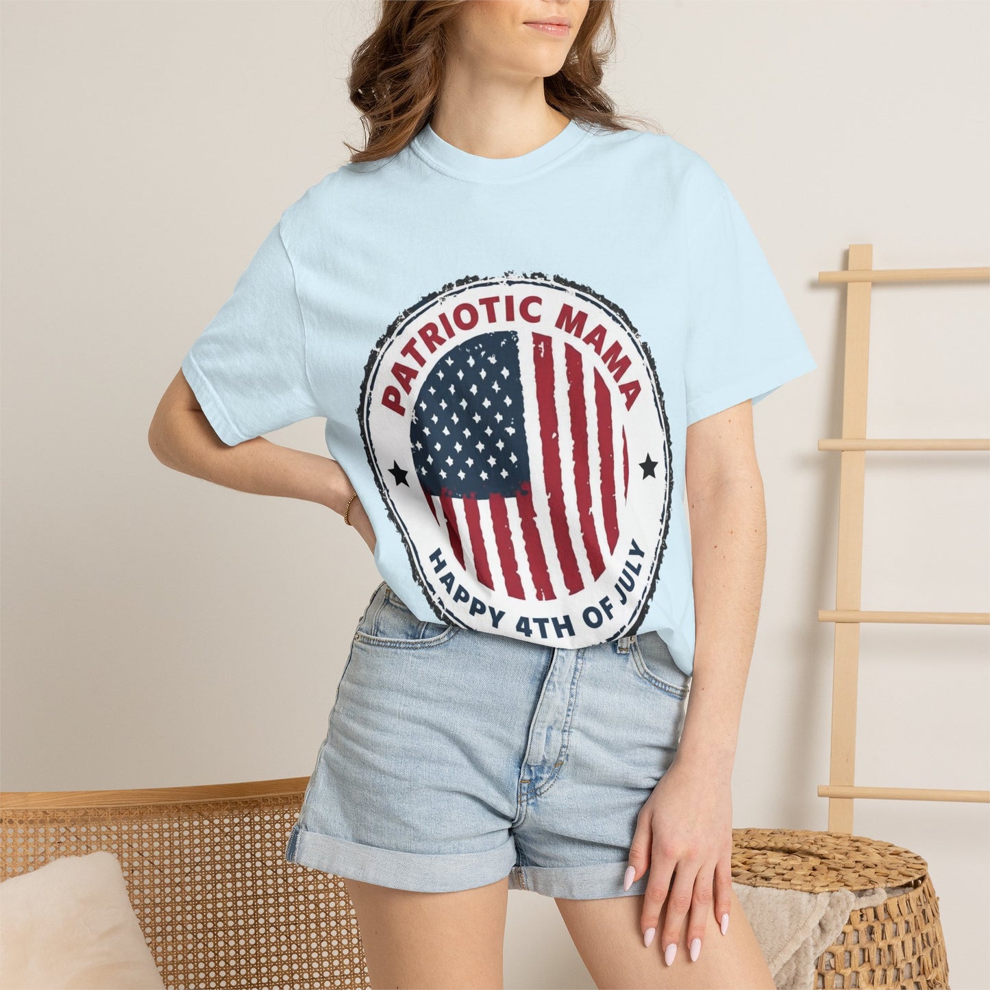 Patriotic Mama T-Shirt — Happy 4th of July American Flag Tee