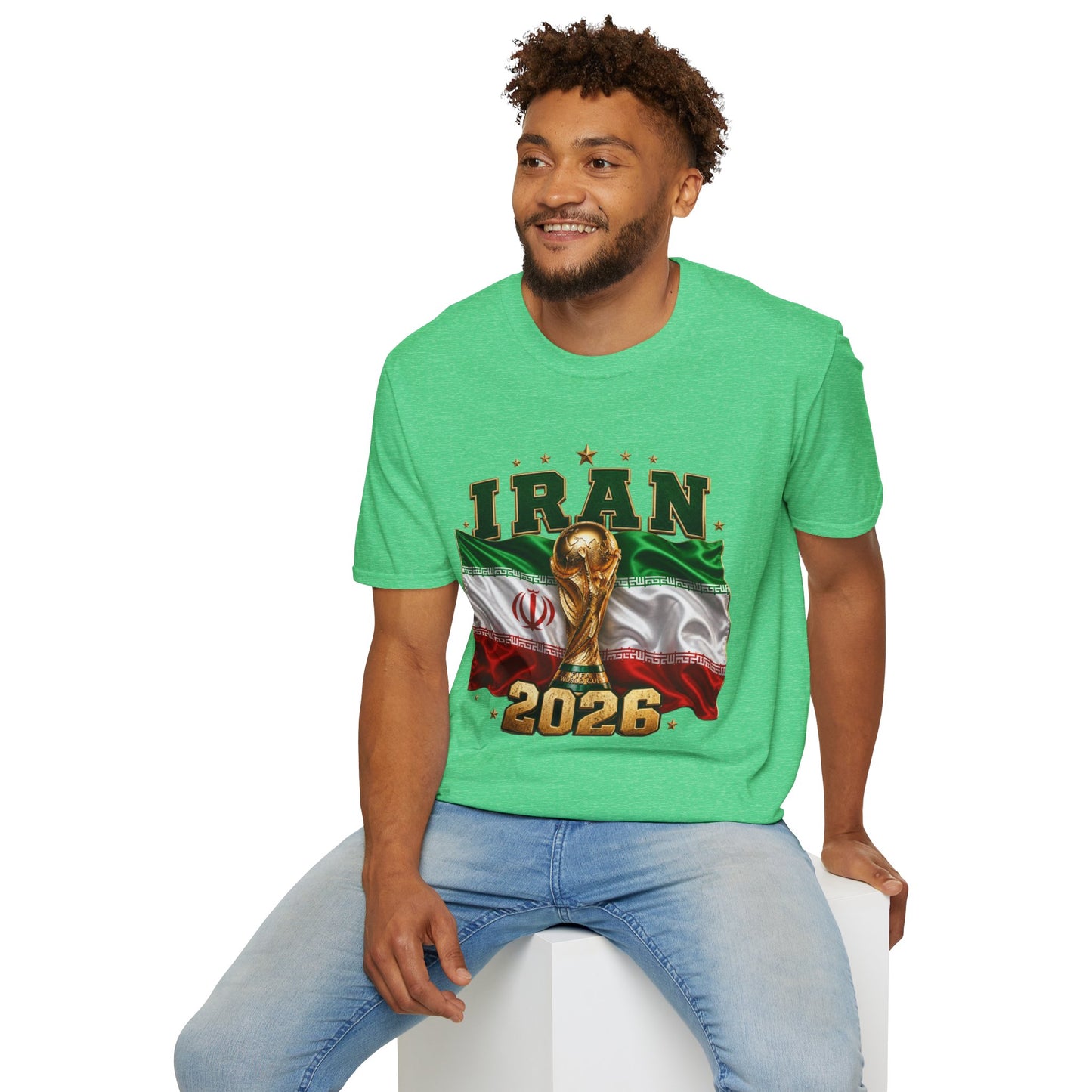 Iran 2026 World Cup T-Shirt — Flag, Trophy & Year Football Fan Tee