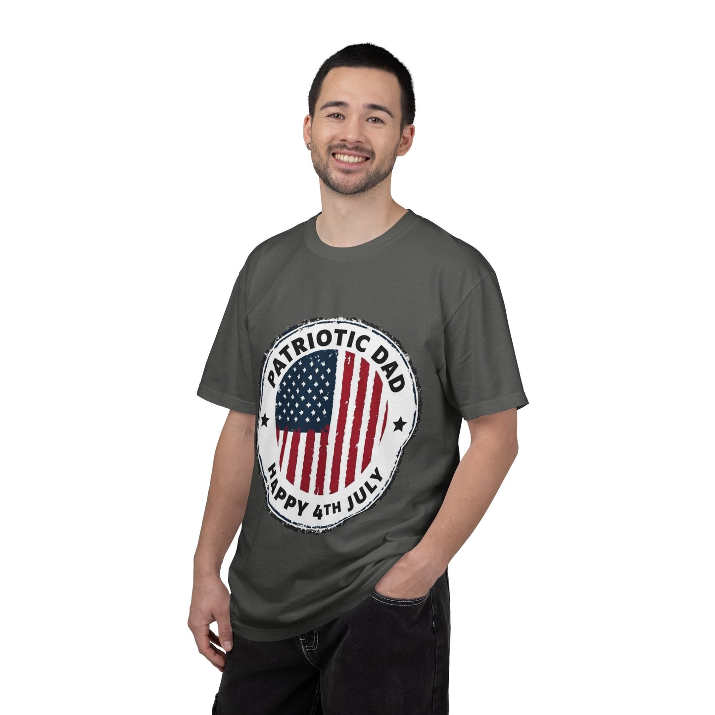 Patriotic Dad T-Shirt — Happy 4th of July American Flag Tee