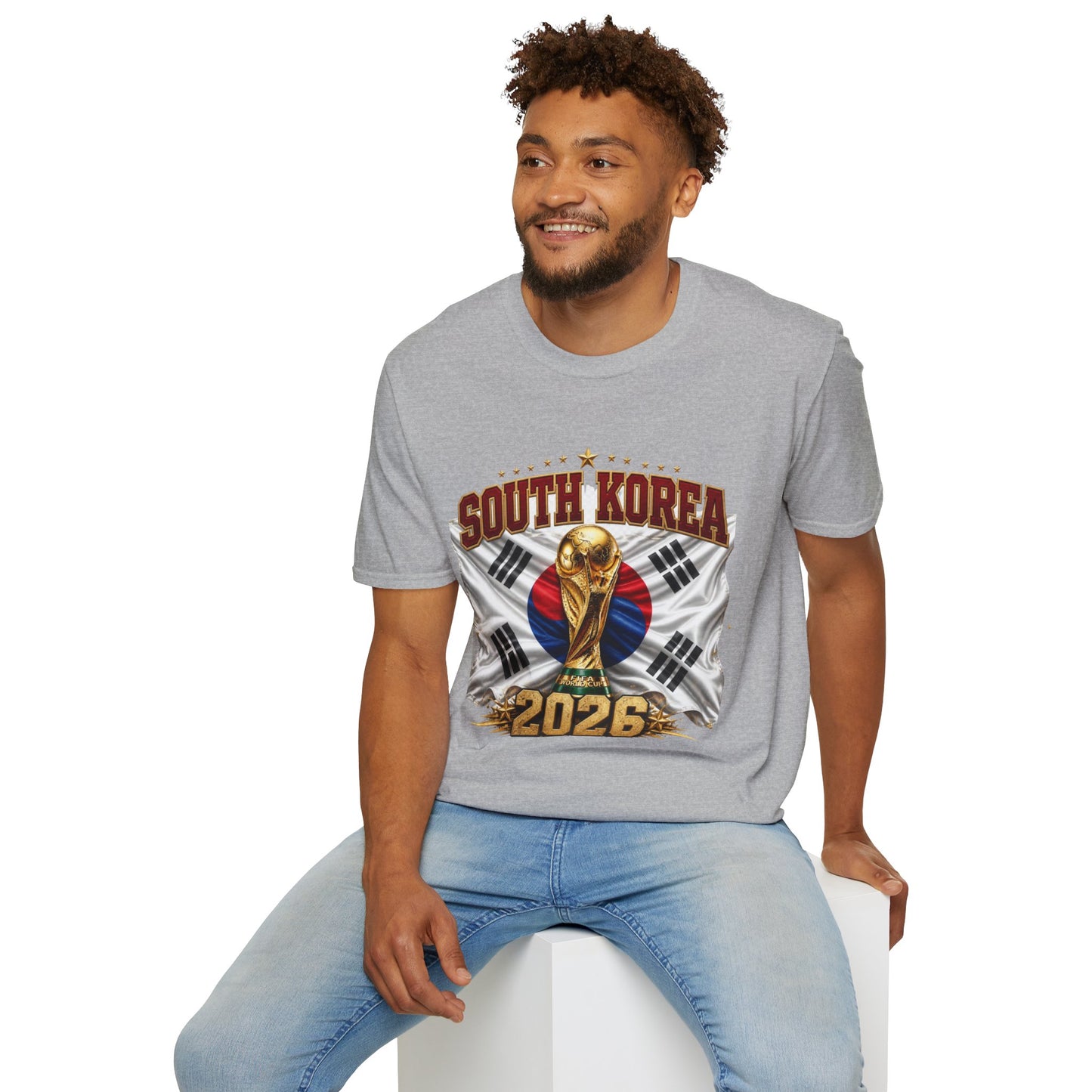 South Korea 2026 World Cup T-Shirt – Korean Flag & Trophy Soccer Tee