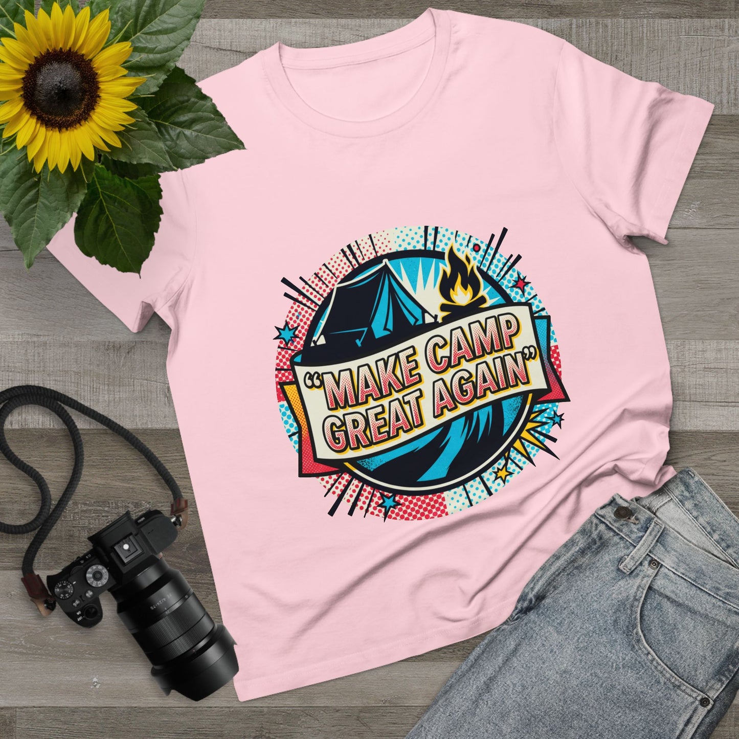 Make Camp Great Again T-Shirt — Women’s Camping Graphic Tee