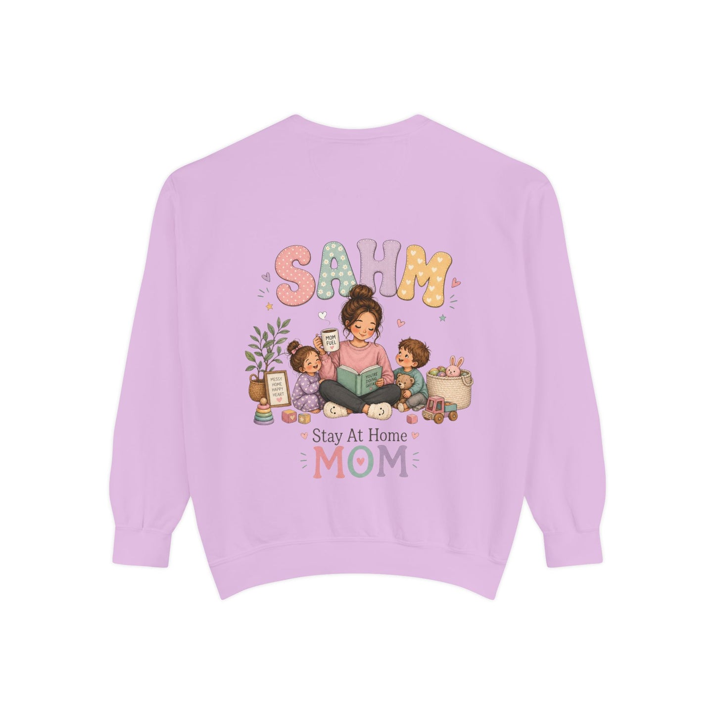 Stay At Home Mom Sweatshirt — SAHM Cozy Family Graphic Sweatshirt