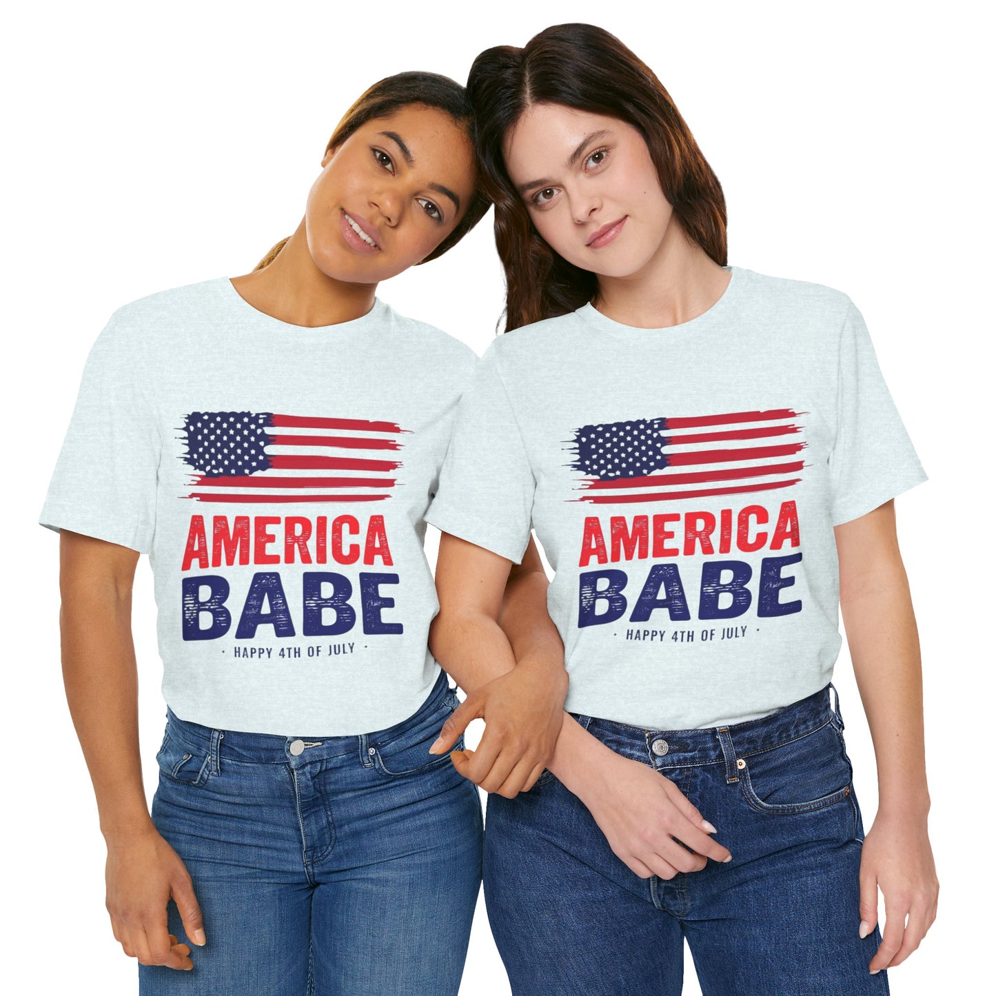 America Babe T-Shirt — Patriotic 4th of July Flag Tee