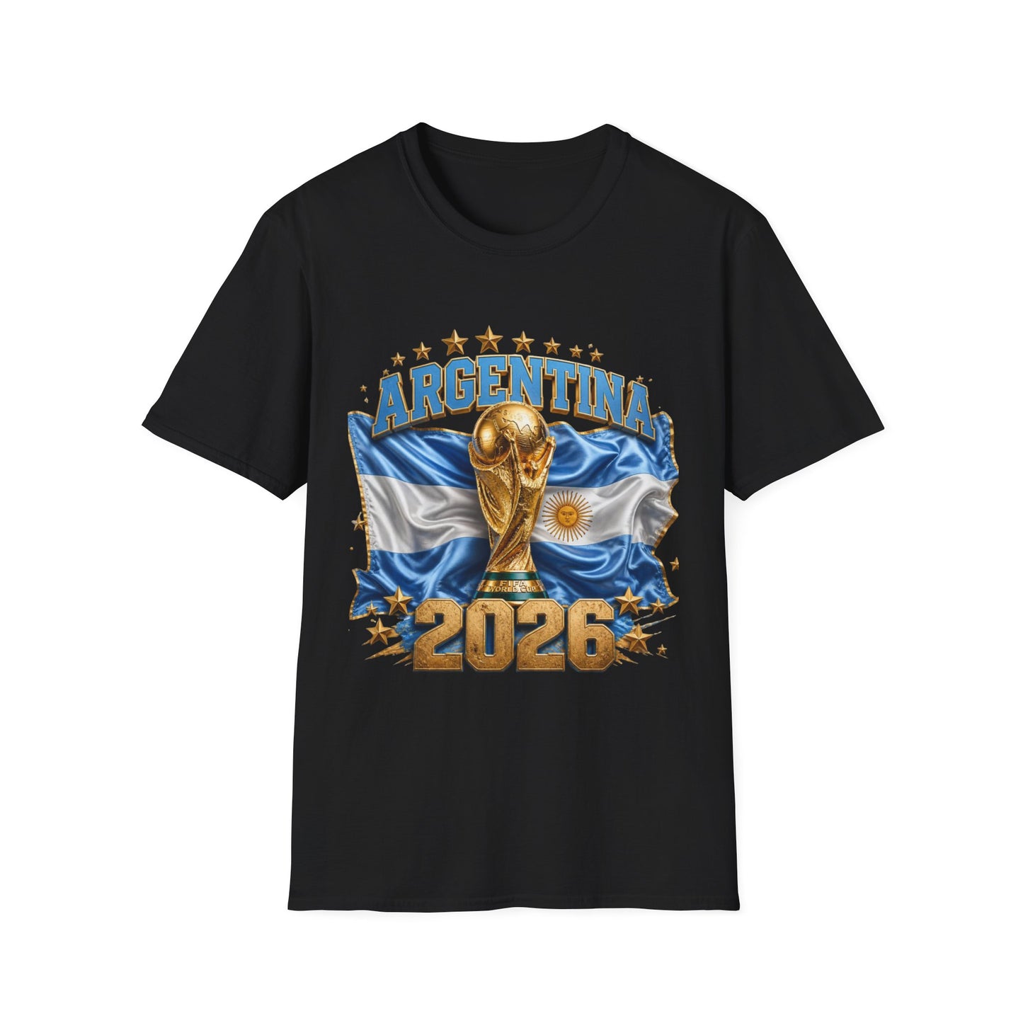 Argentina 2026 World Cup T-Shirt — Soccer Trophy Graphic Tee