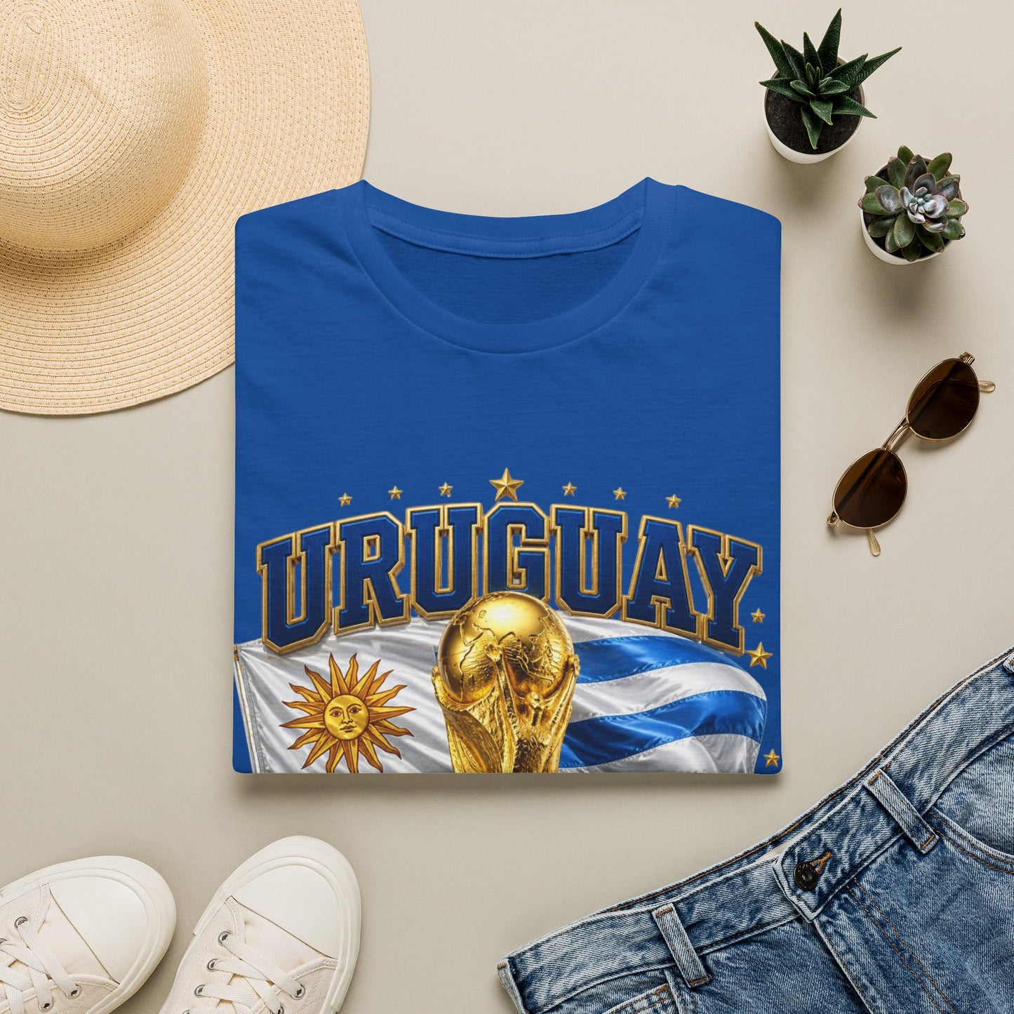 Uruguay World Cup 2026 T-Shirt — National Flag & Trophy Soccer Tee