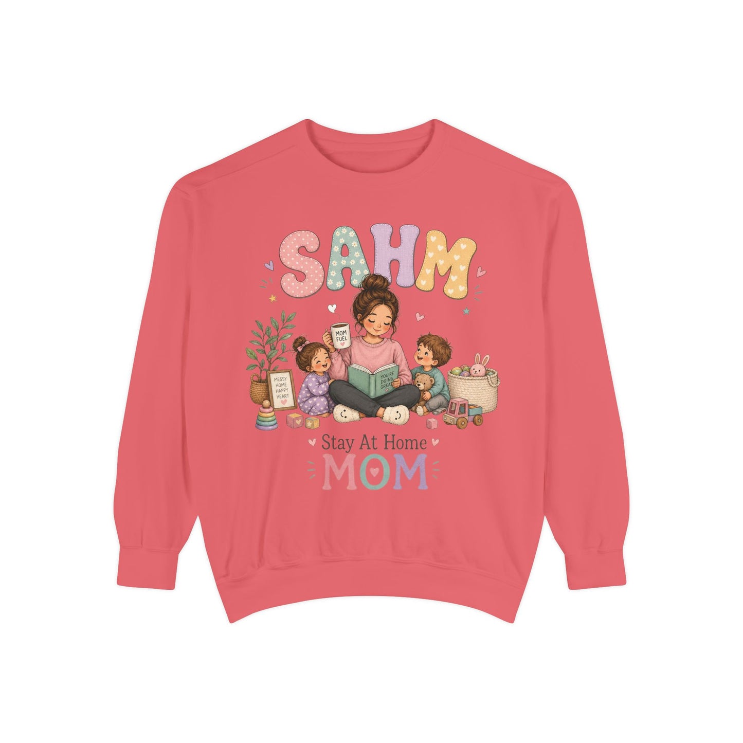 Stay At Home Mom Sweatshirt — SAHM Cozy Family Graphic Sweatshirt