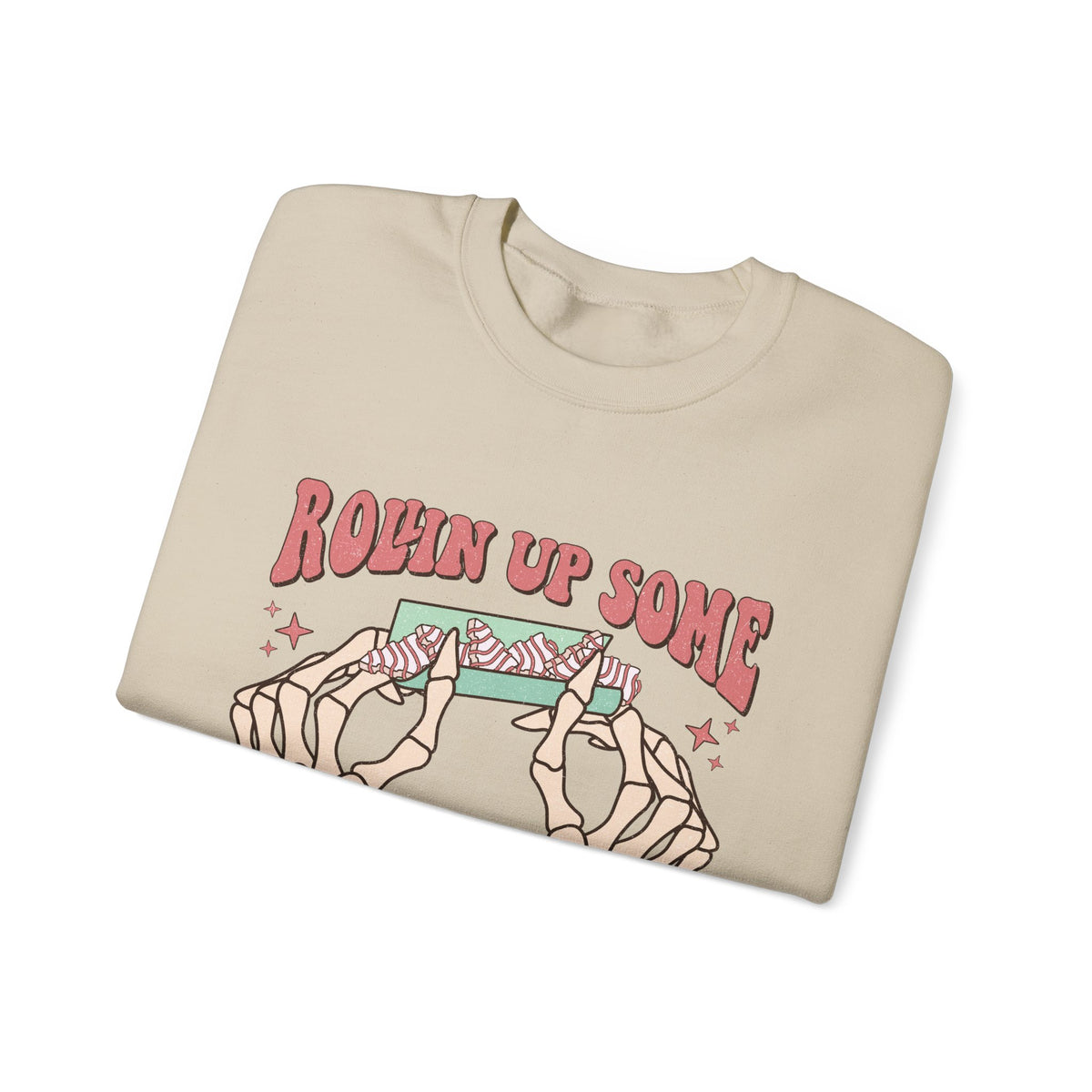 Christmas Spirit Sweatshirt — "Rollin Up Some Christmas Spirit" Holiday Crewneck