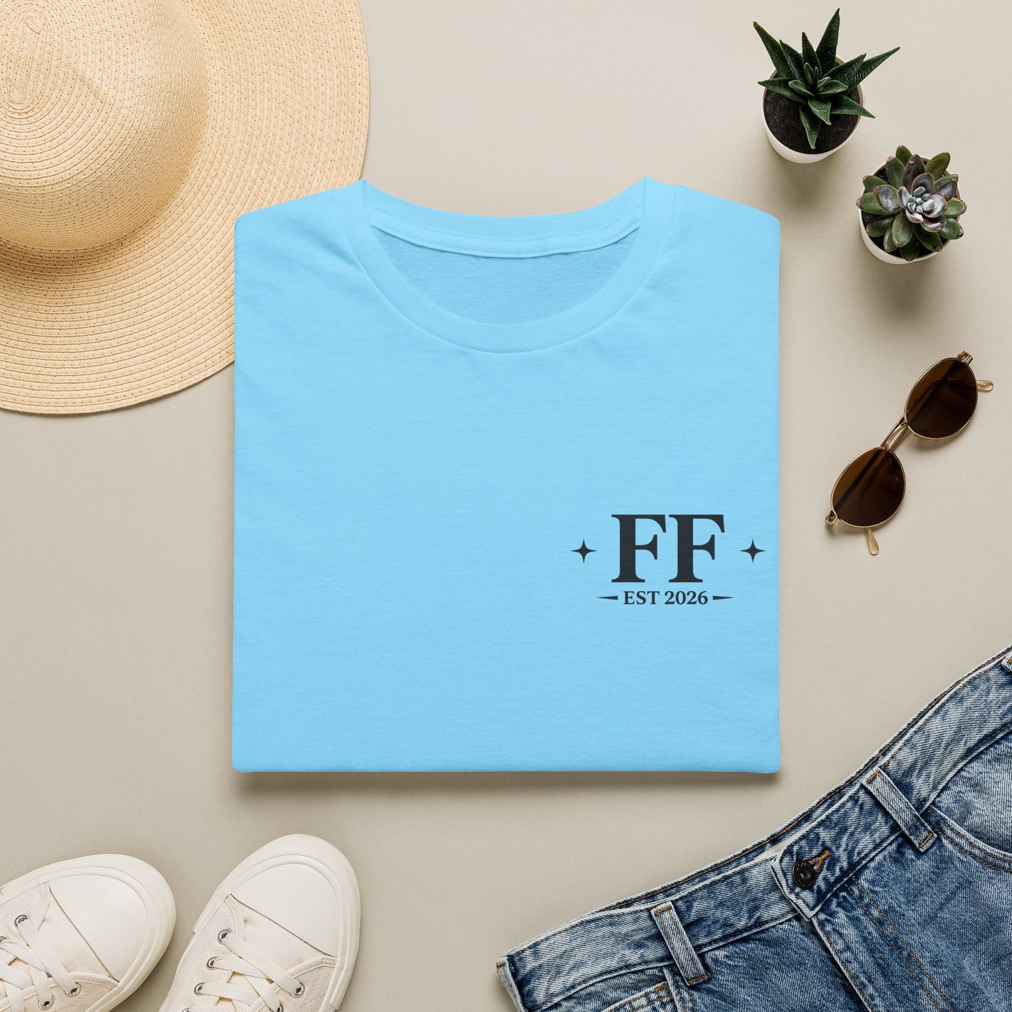 4ht of July FF Est. 2026 Minimal Logo T‑Shirt