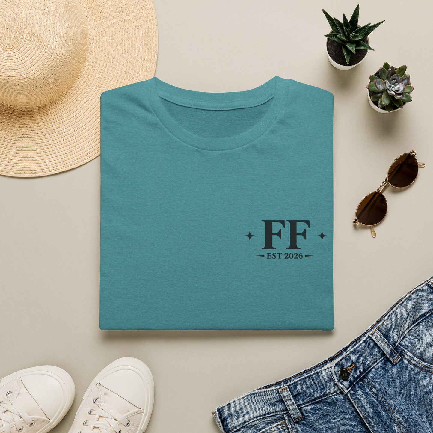 4ht of July FF Est. 2026 Minimal Logo T‑Shirt