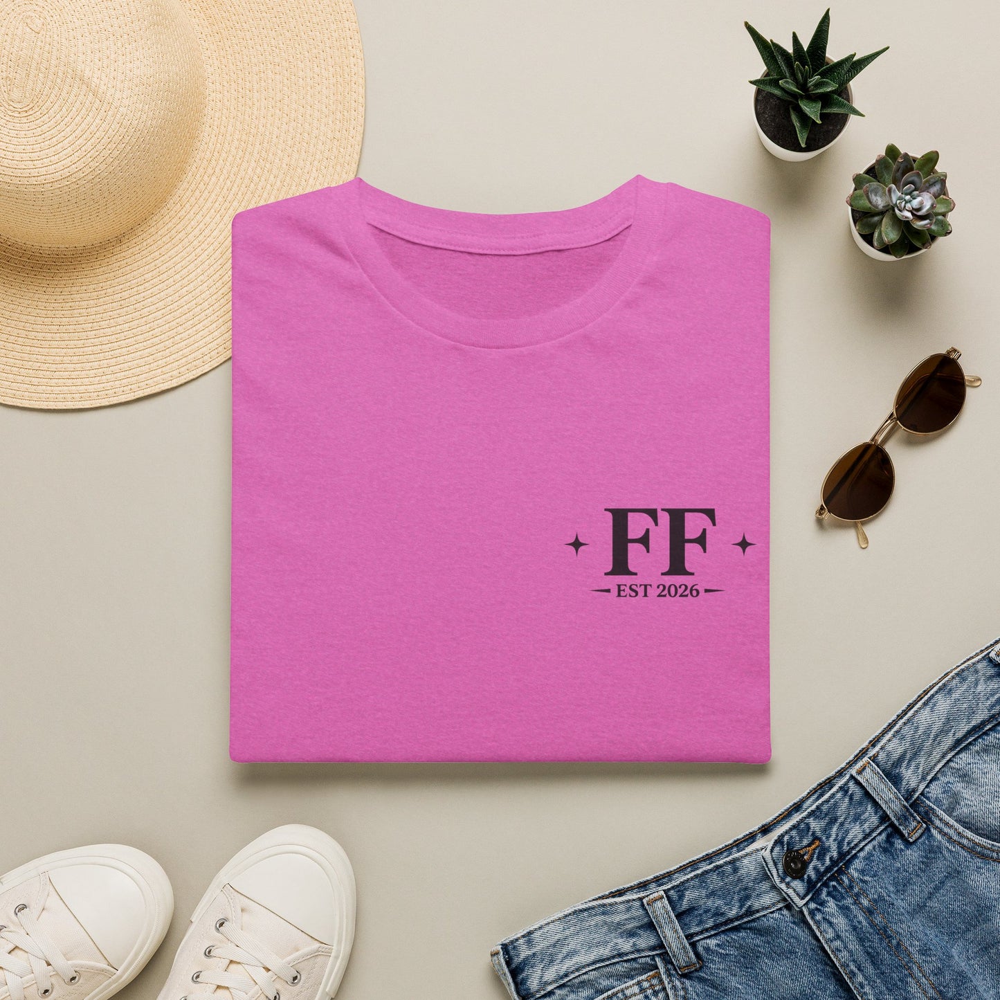 4ht of July FF Est. 2026 Minimal Logo T‑Shirt