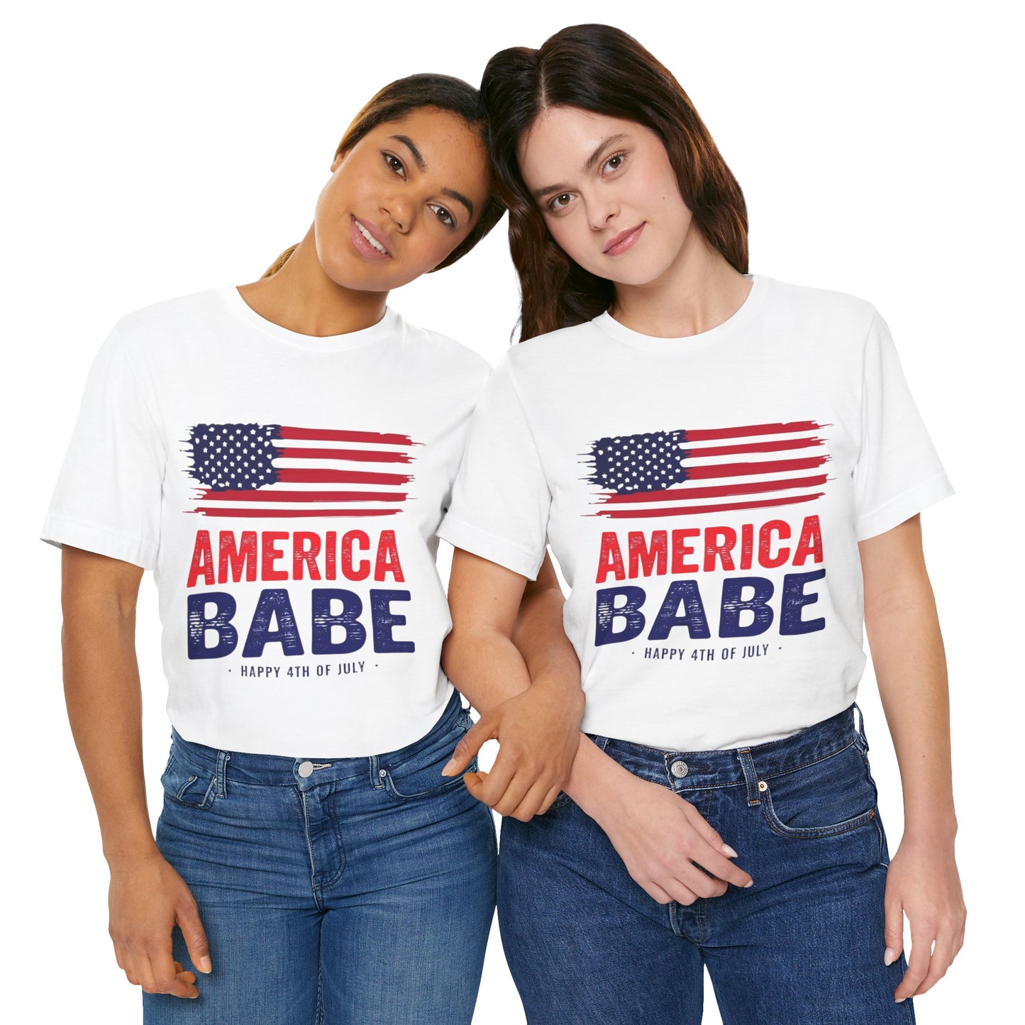 America Babe T-Shirt — Patriotic 4th of July Flag Tee