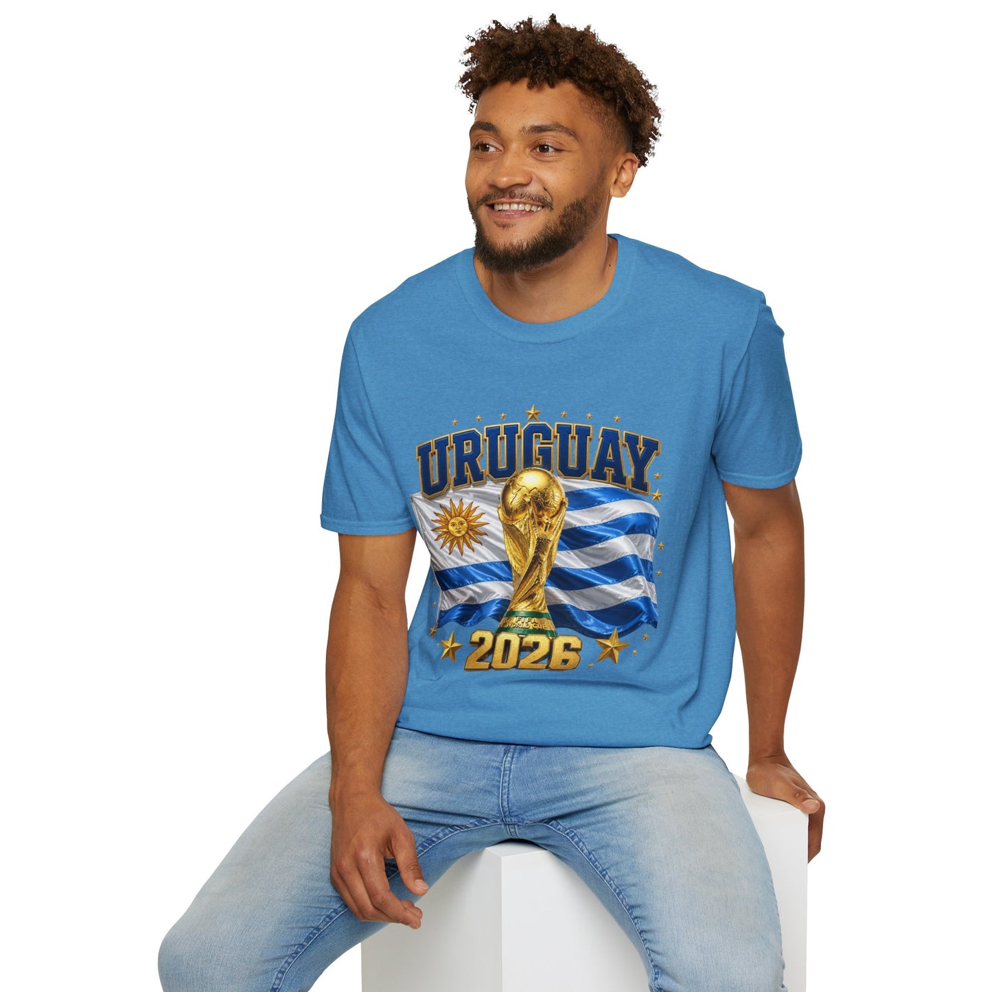 Uruguay World Cup 2026 T-Shirt — National Flag & Trophy Soccer Tee