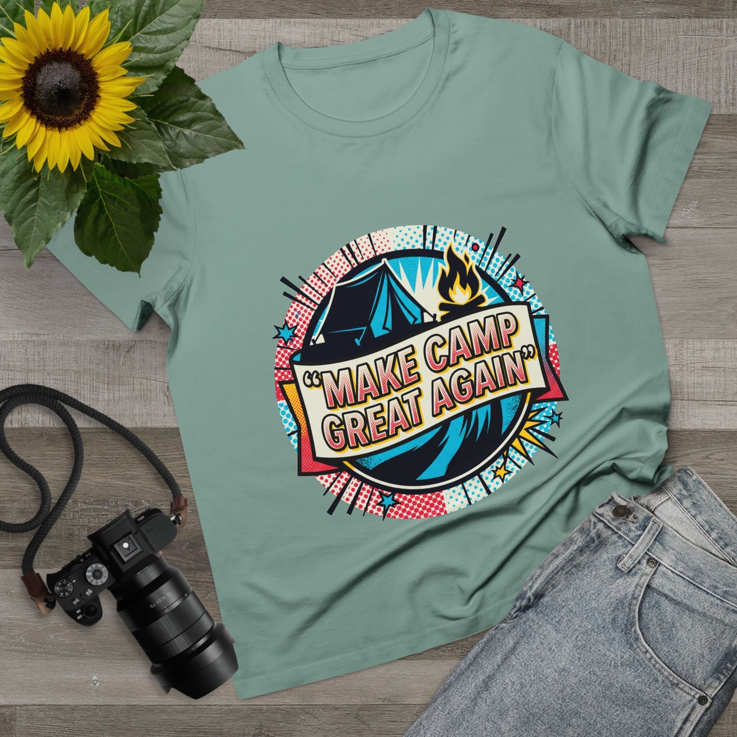 Make Camp Great Again T-Shirt — Women’s Camping Graphic Tee