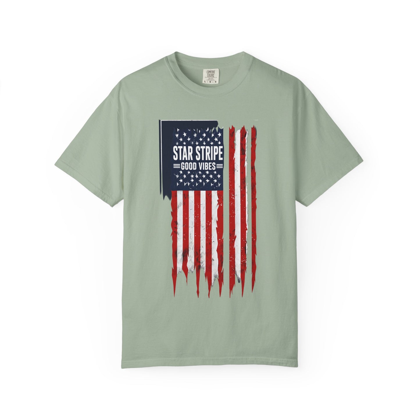 Patriotic "Star Stripe Good Vibes" T-Shirt
