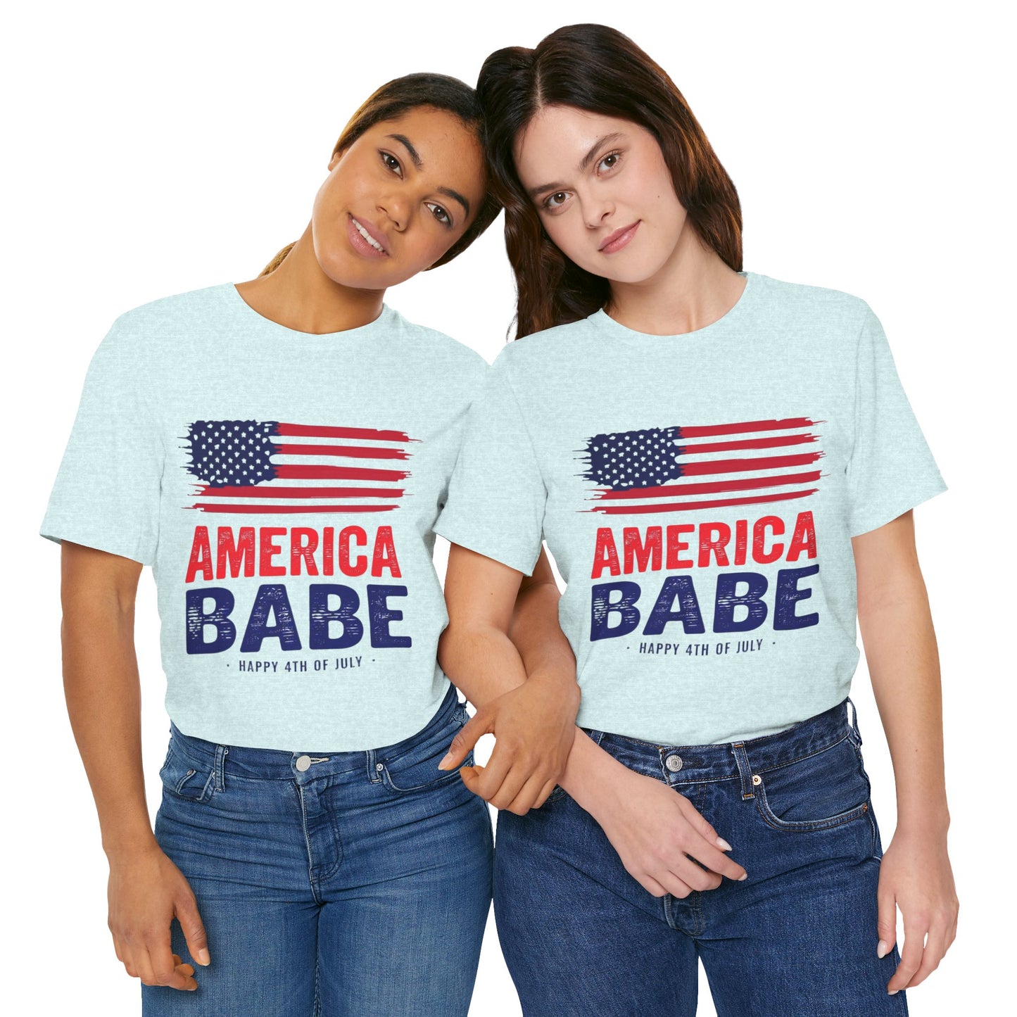 America Babe T-Shirt — Patriotic 4th of July Flag Tee