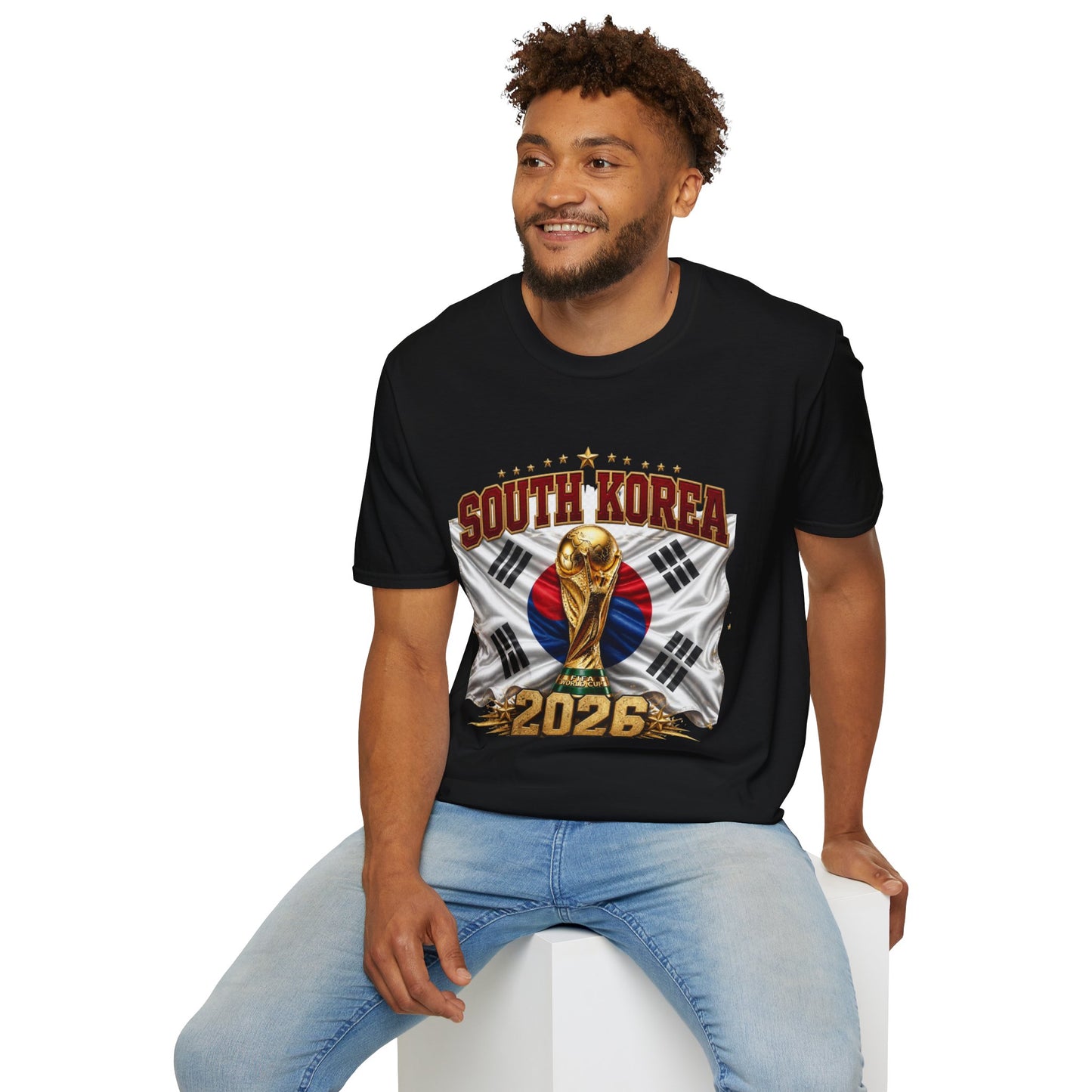 South Korea 2026 World Cup T-Shirt – Korean Flag & Trophy Soccer Tee