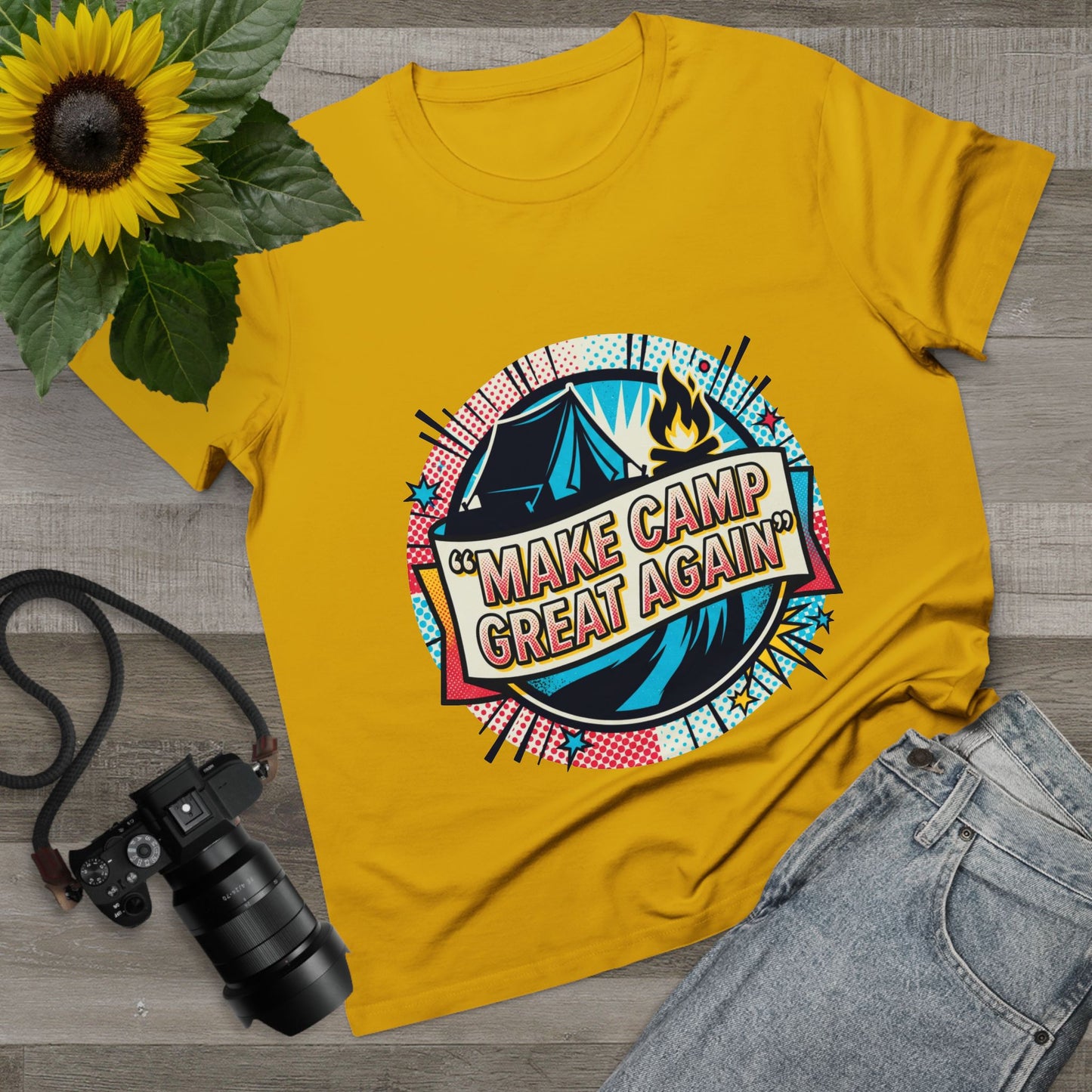 Make Camp Great Again T-Shirt — Women’s Camping Graphic Tee