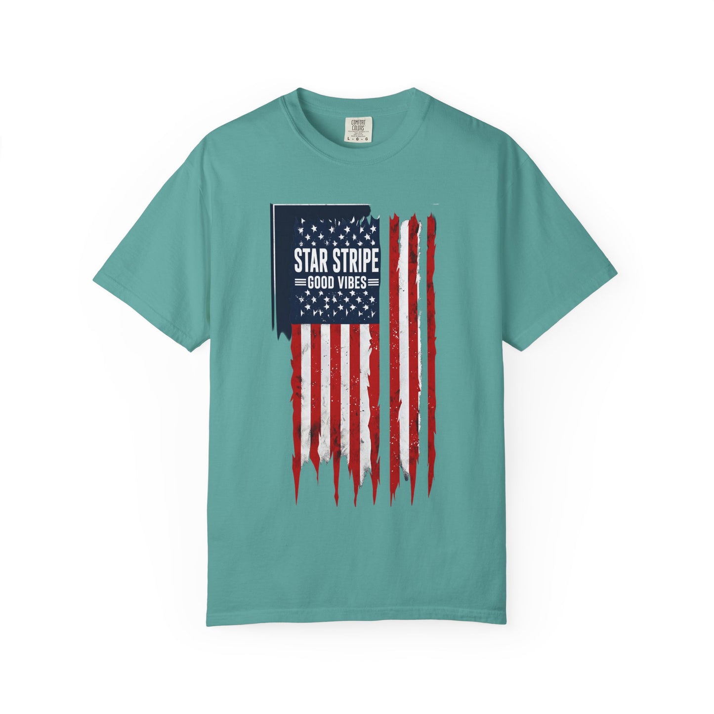 Patriotic "Star Stripe Good Vibes" T-Shirt