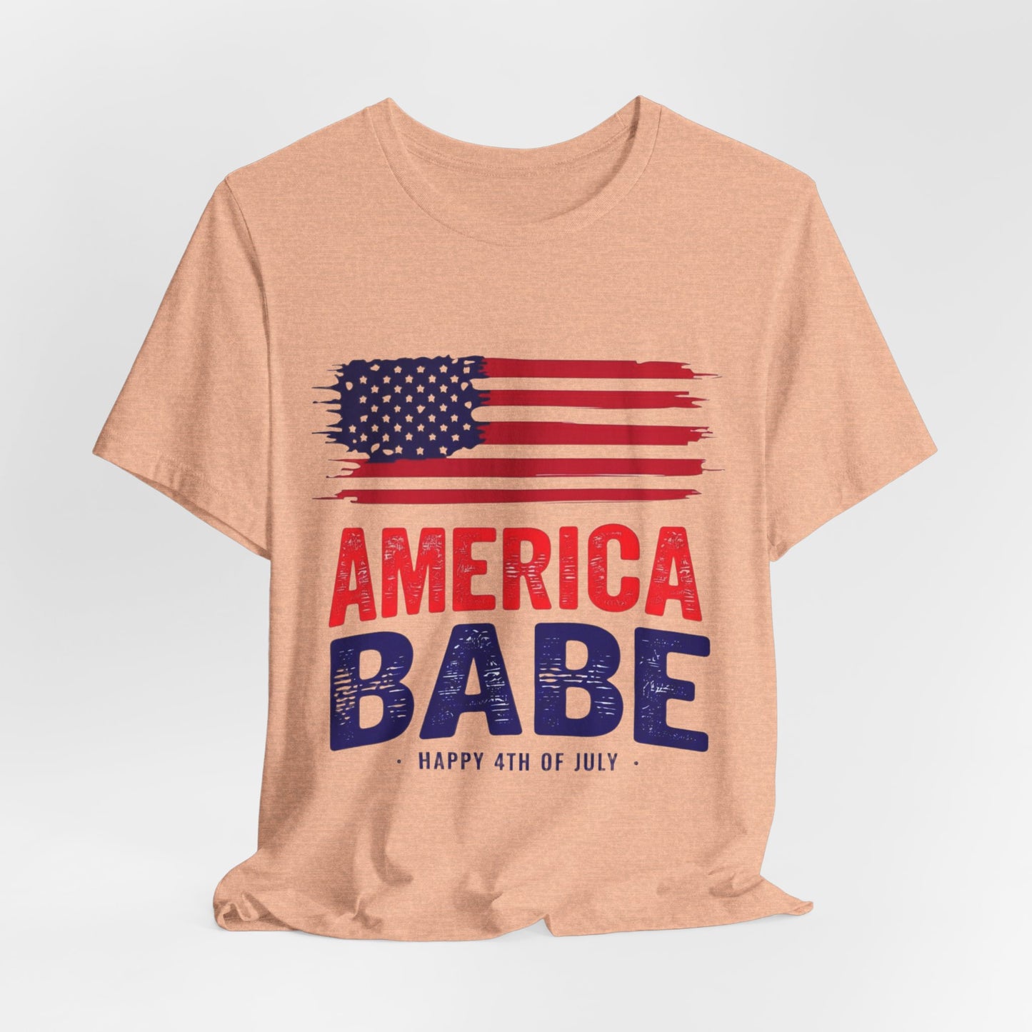 America Babe T-Shirt — Patriotic 4th of July Flag Tee
