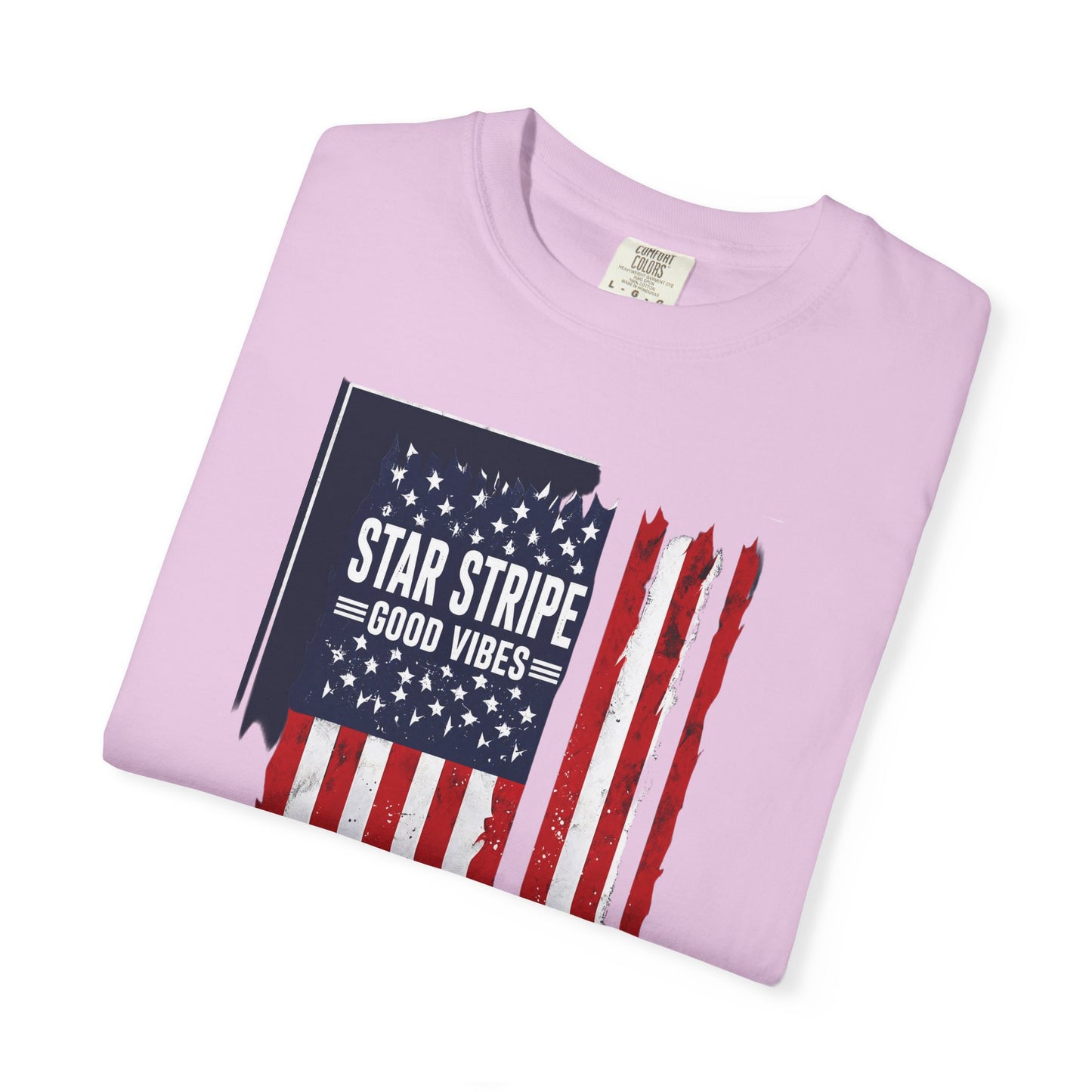 Patriotic "Star Stripe Good Vibes" T-Shirt