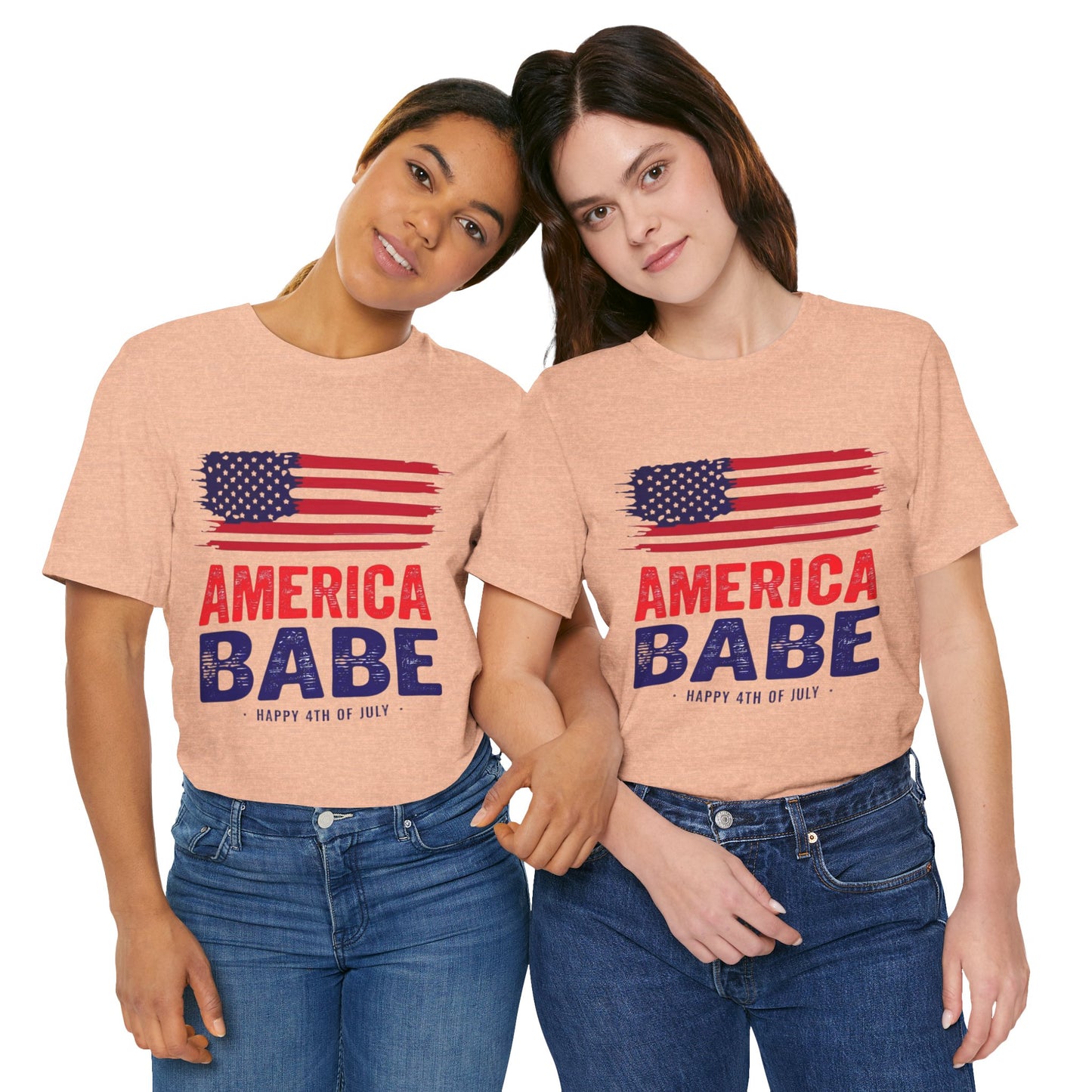 America Babe T-Shirt — Patriotic 4th of July Flag Tee
