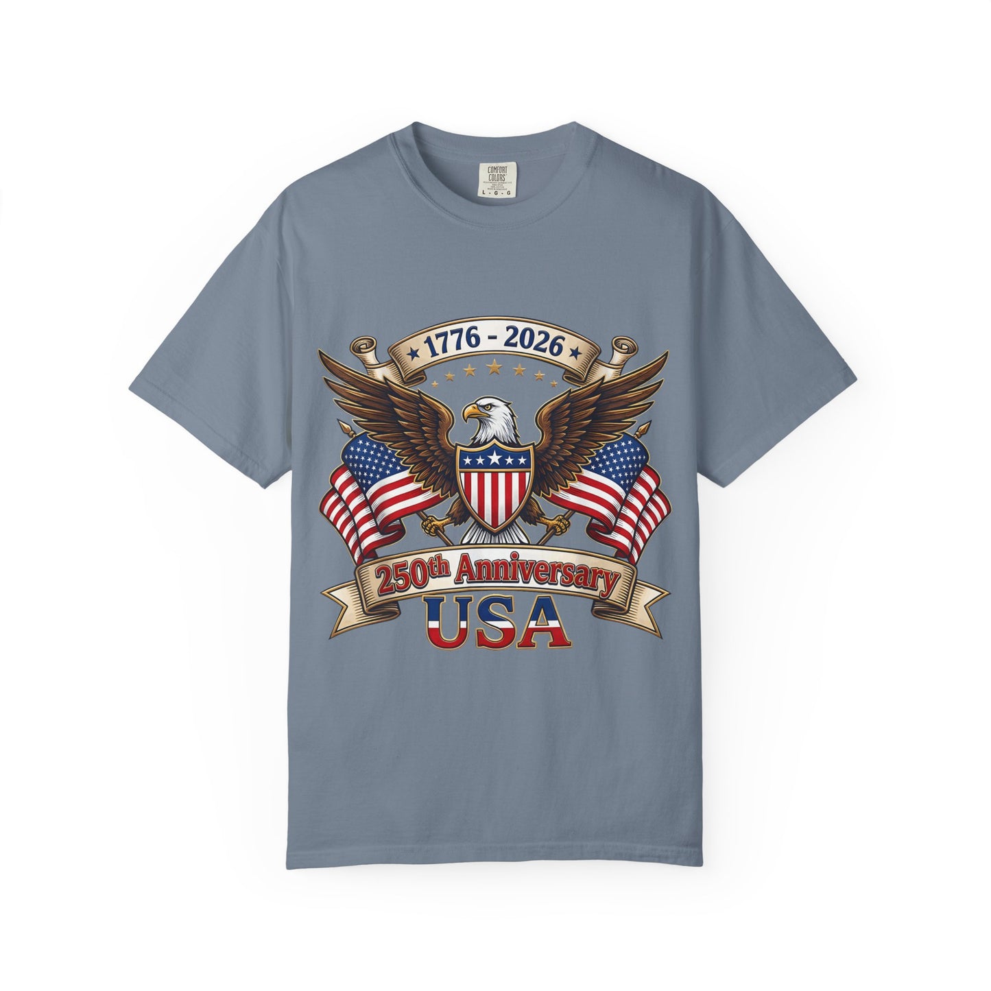 250th USA Anniversary Eagle T-Shirt — 1776–2026 Patriotic American Flag Tee