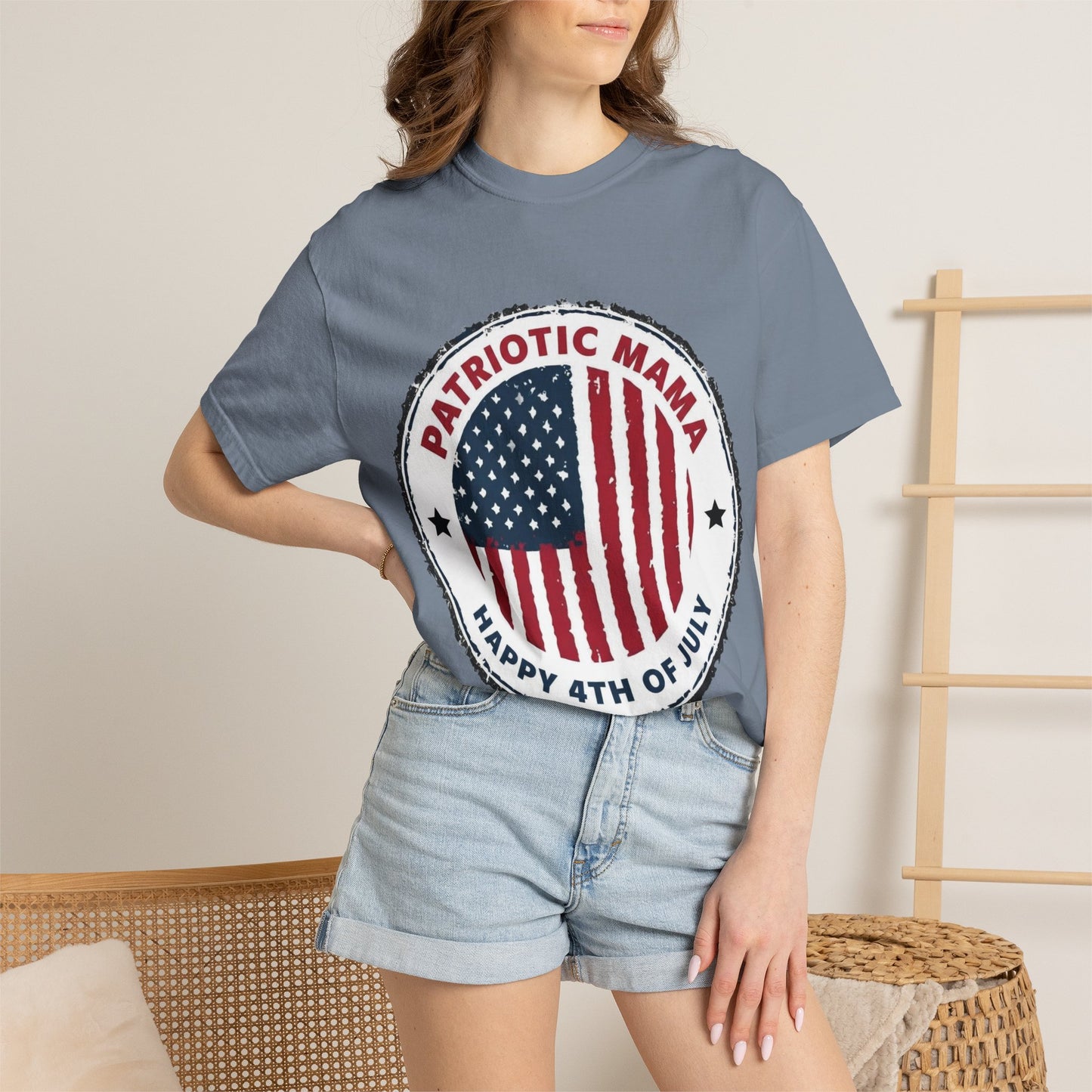 Patriotic Mama T-Shirt — Happy 4th of July American Flag Tee