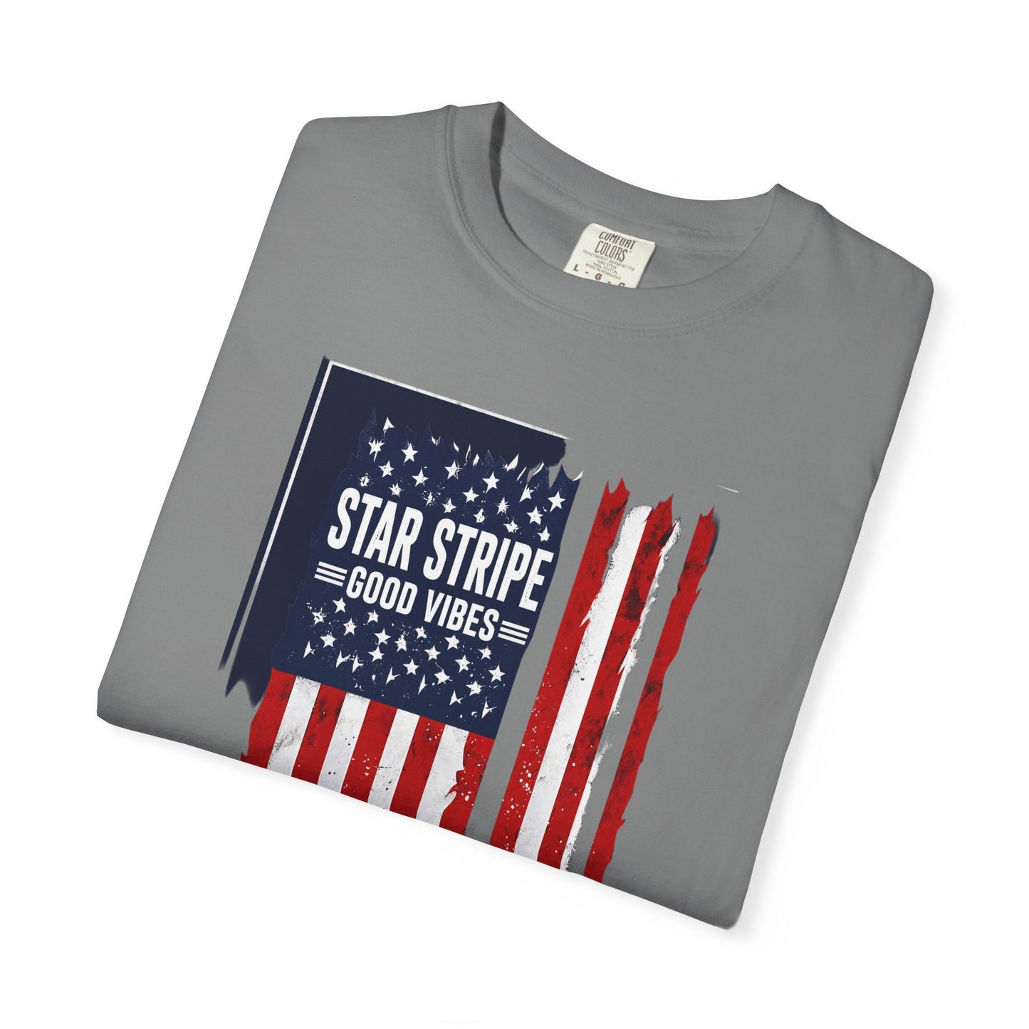 Patriotic "Star Stripe Good Vibes" T-Shirt