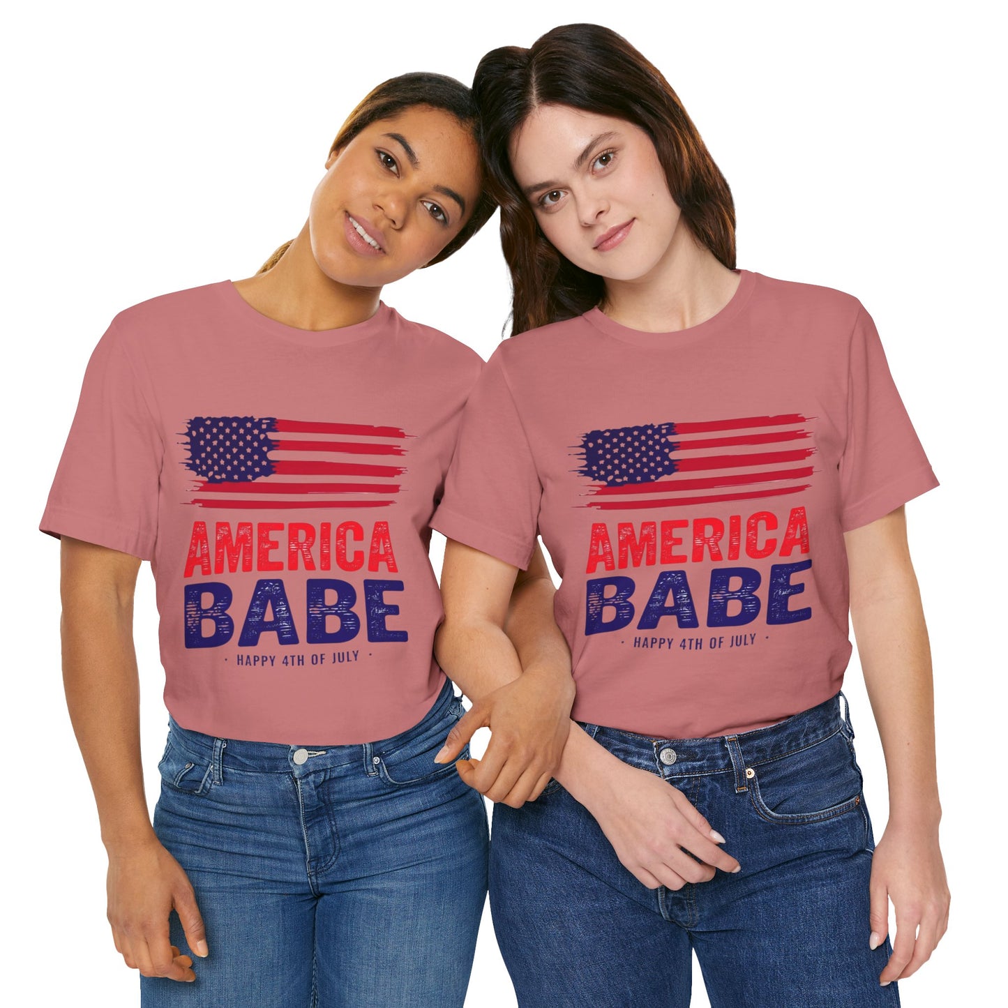 America Babe T-Shirt — Patriotic 4th of July Flag Tee
