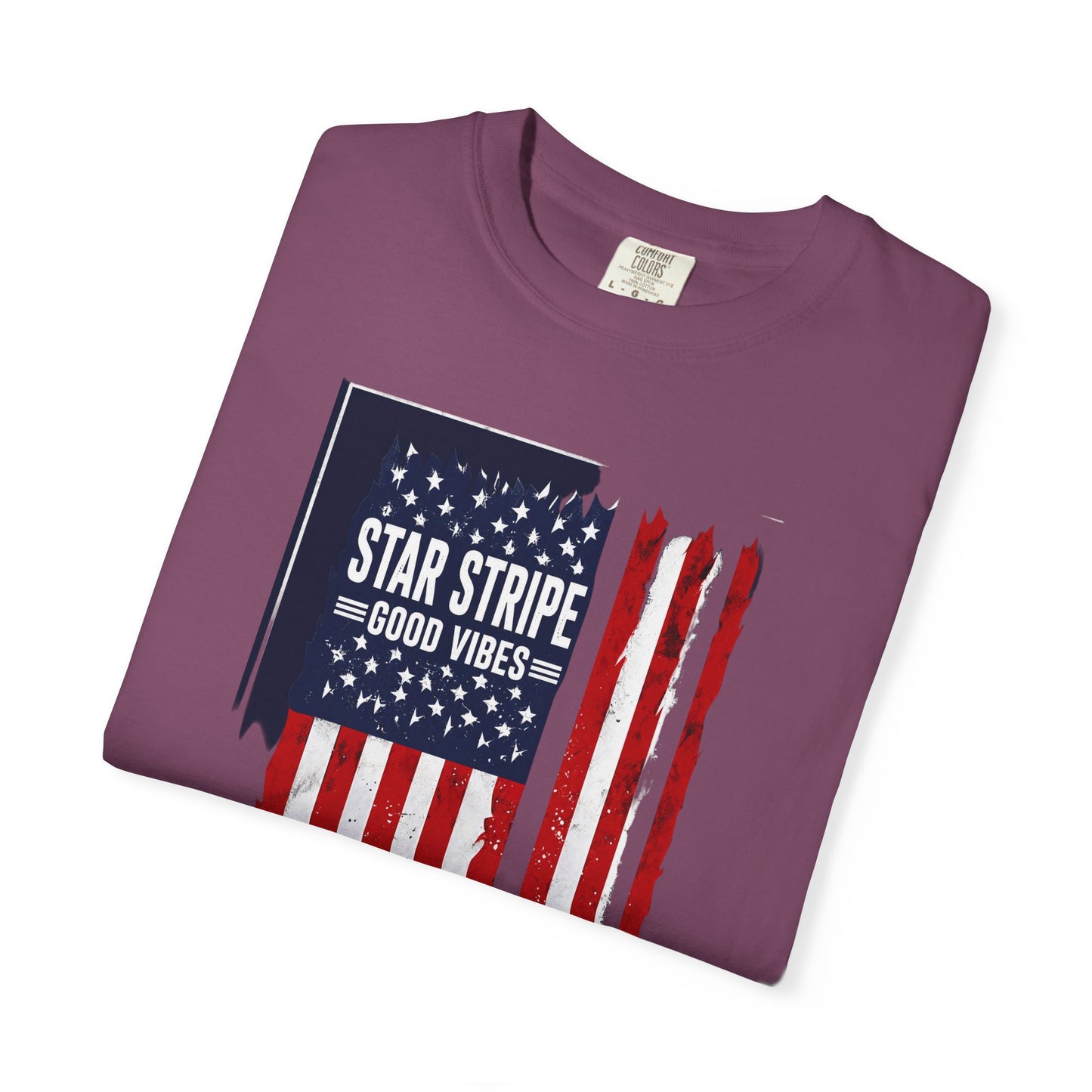 Patriotic "Star Stripe Good Vibes" T-Shirt