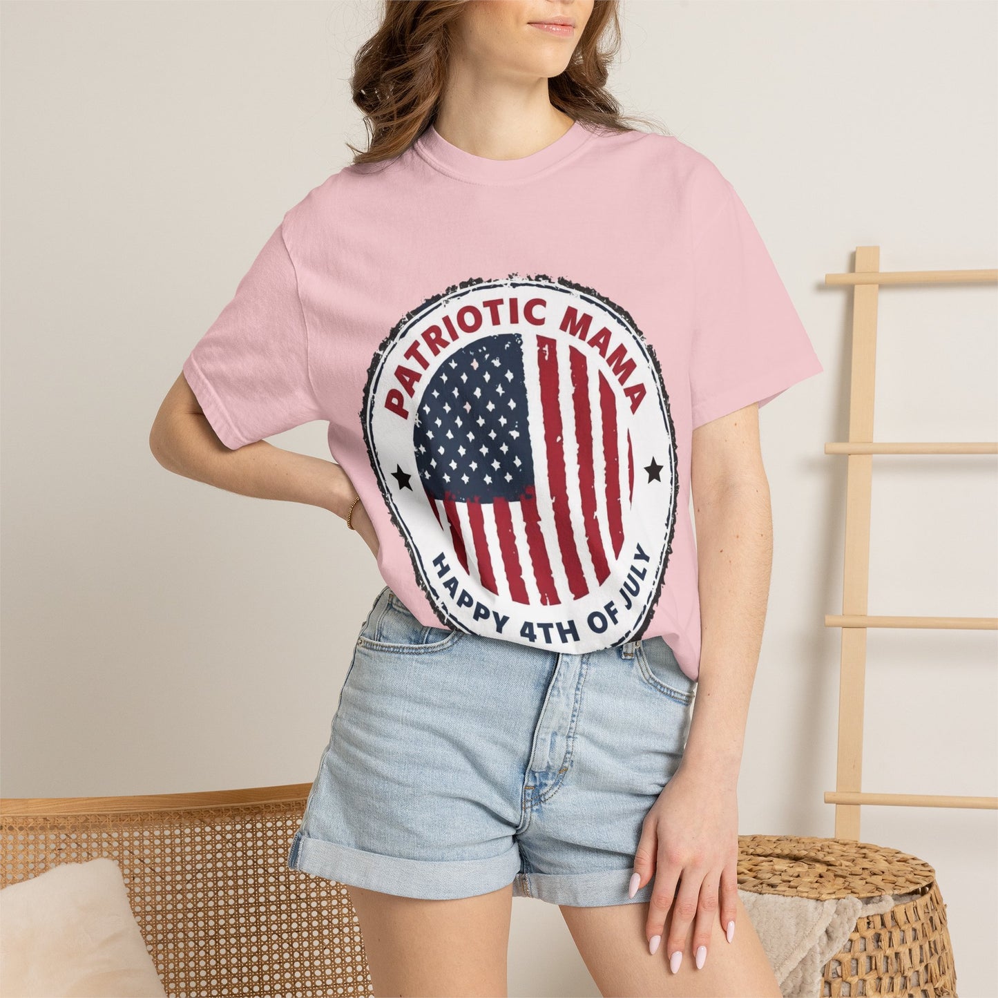 Patriotic Mama T-Shirt — Happy 4th of July American Flag Tee