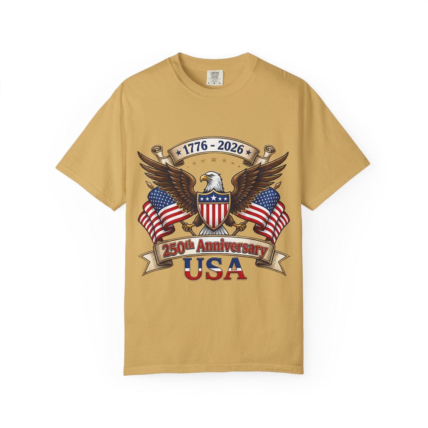 250th USA Anniversary Eagle T-Shirt — 1776–2026 Patriotic American Flag Tee