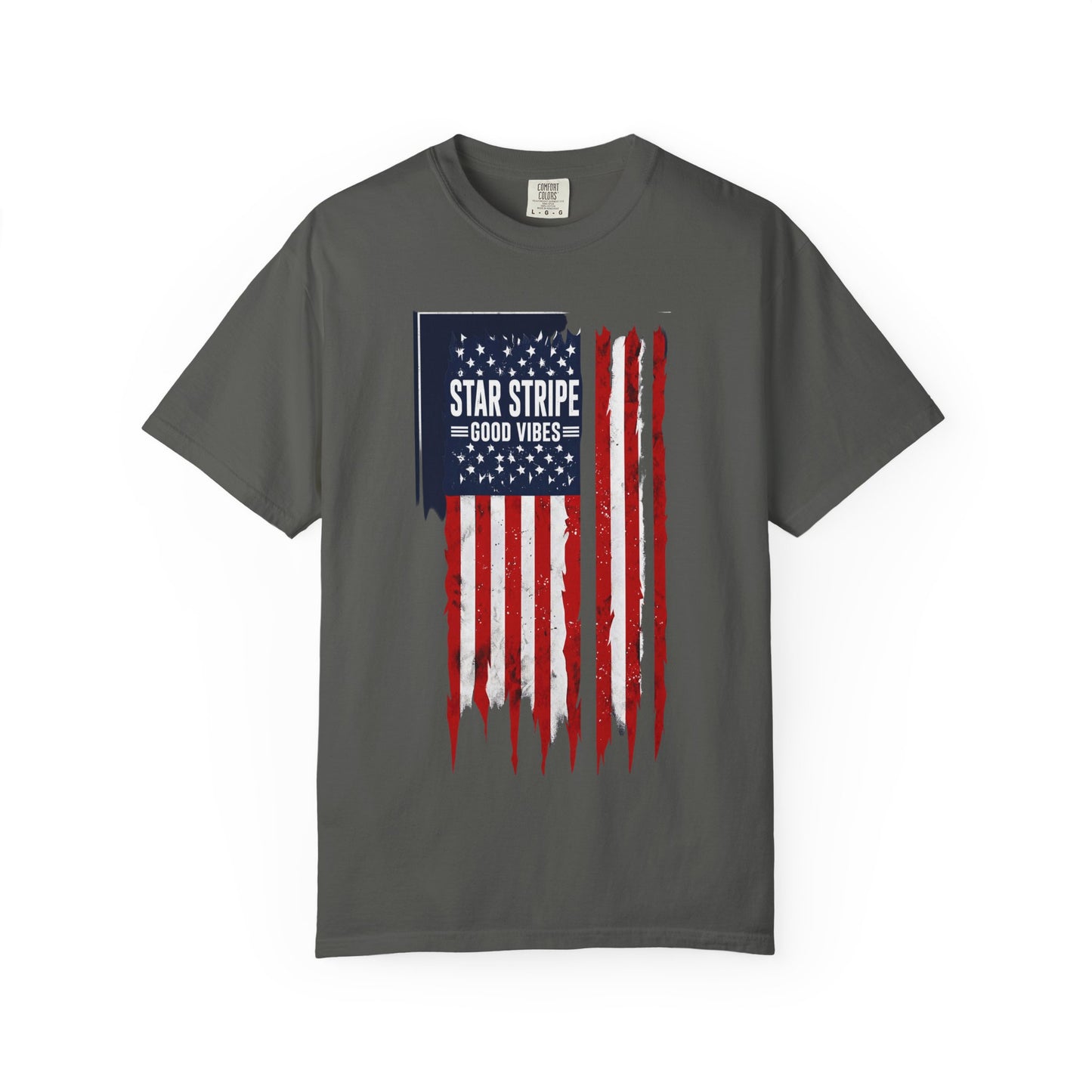 Patriotic "Star Stripe Good Vibes" T-Shirt