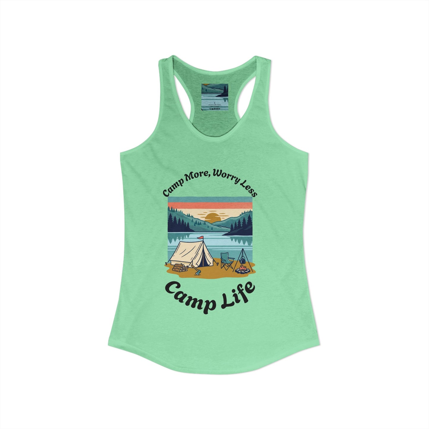Women's "Camp Life" Ideal Racerback Tank