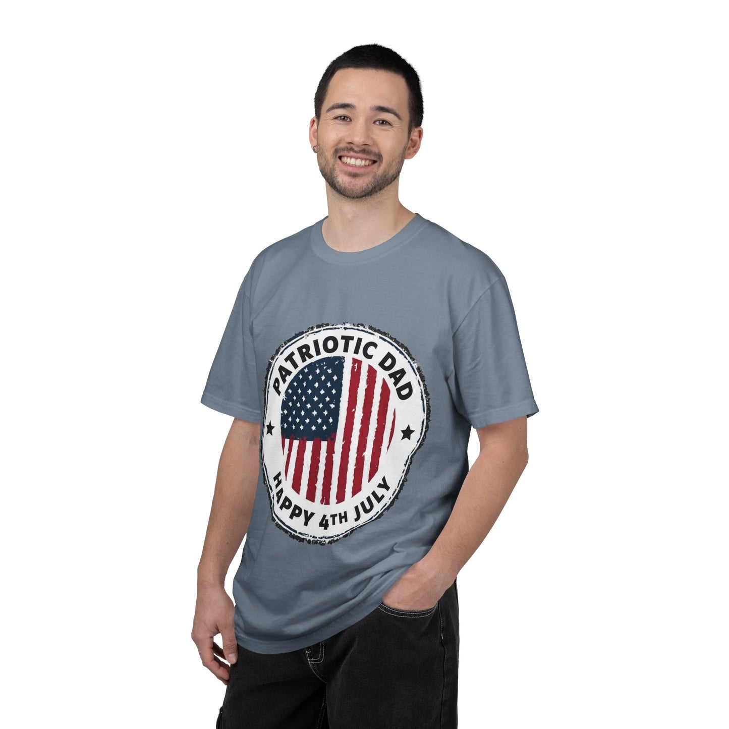 Patriotic Dad T-Shirt — Happy 4th of July American Flag Tee