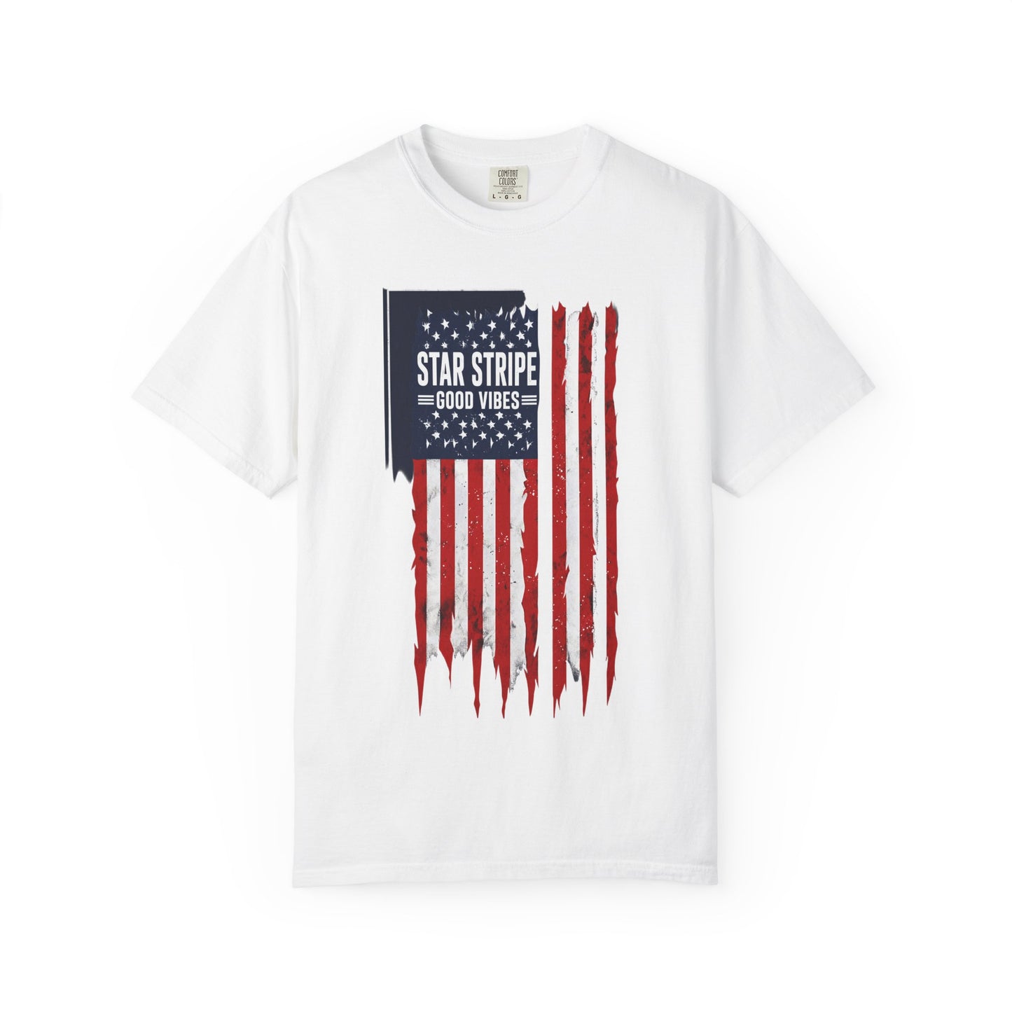 Patriotic "Star Stripe Good Vibes" T-Shirt