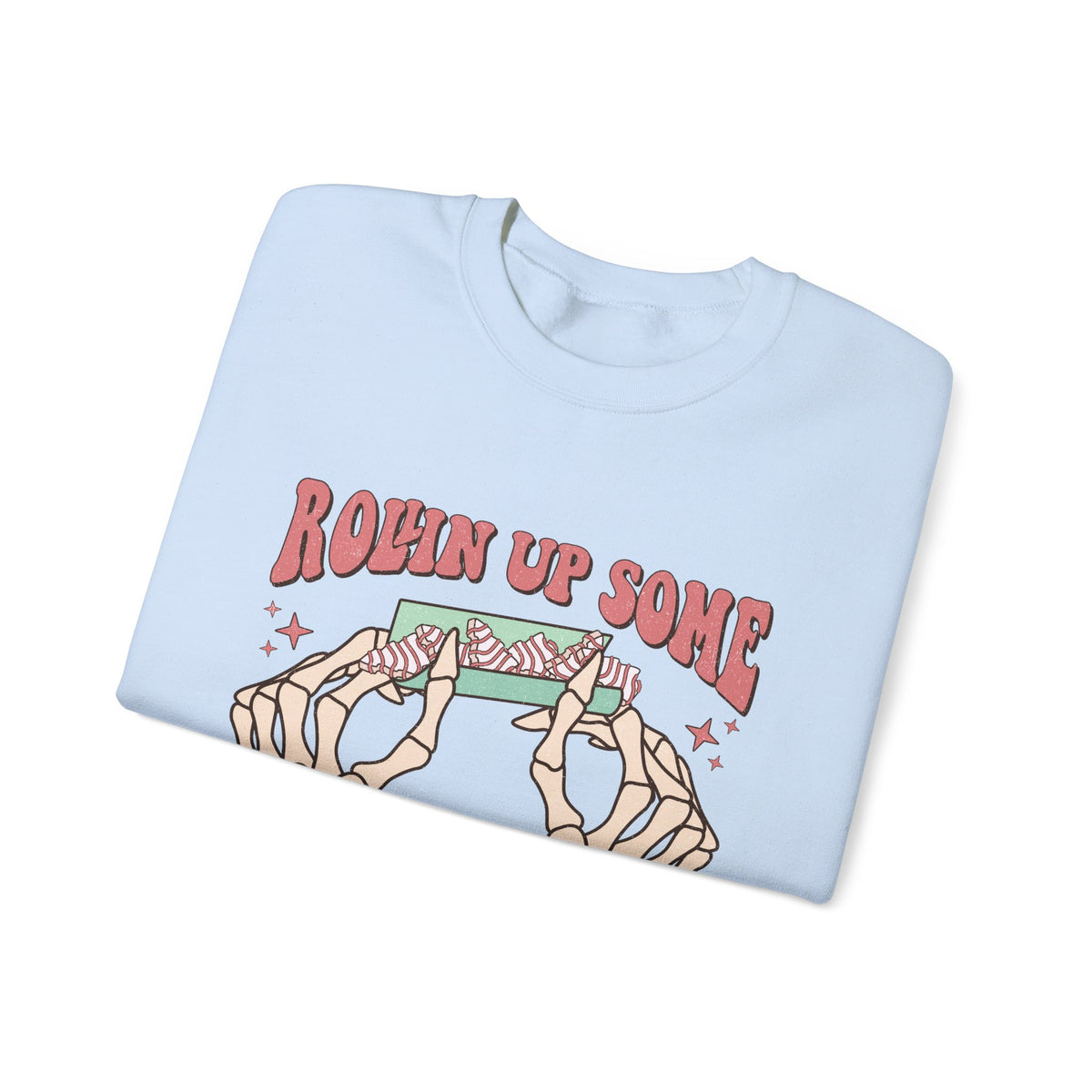 Christmas Spirit Sweatshirt — "Rollin Up Some Christmas Spirit" Holiday Crewneck