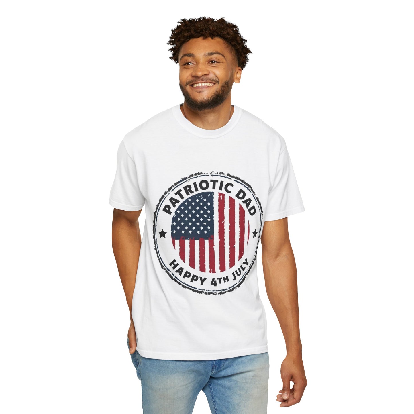 Patriotic Dad T-Shirt — Happy 4th of July American Flag Tee
