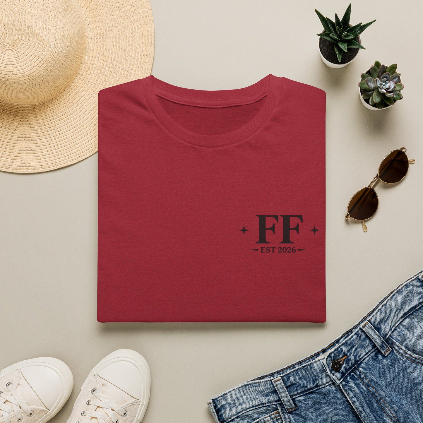 4ht of July FF Est. 2026 Minimal Logo T‑Shirt