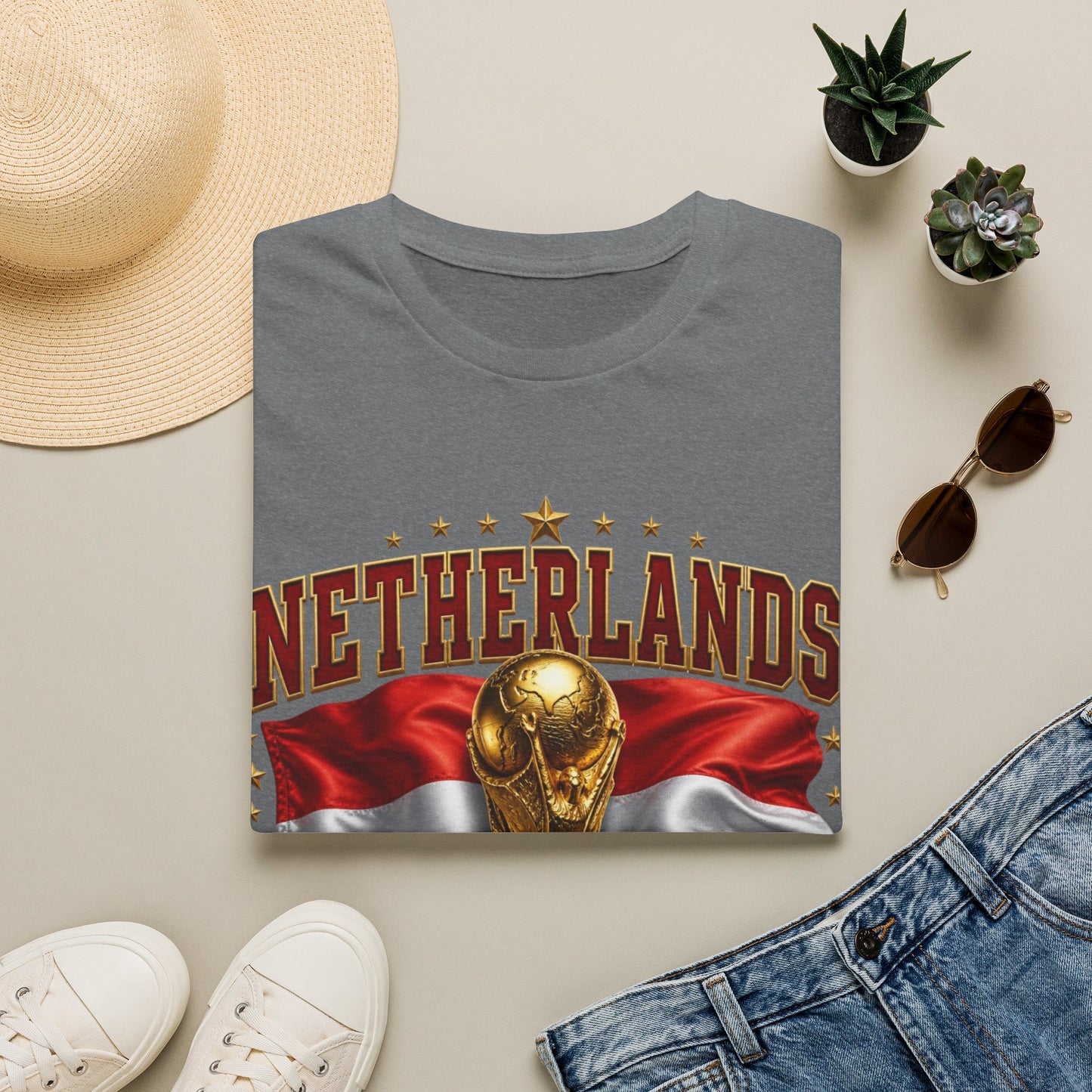 Netherlands 2026 World Cup T-Shirt — Dutch Flag & Trophy Football Tee