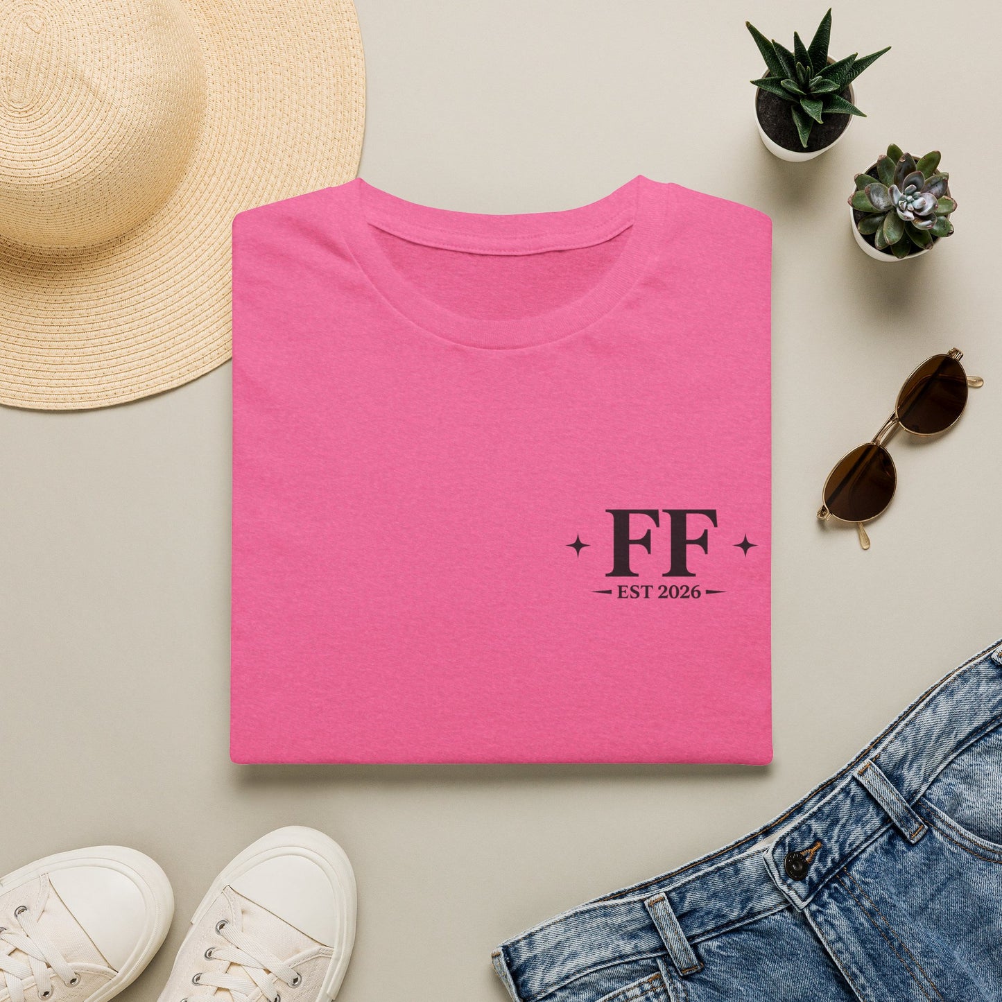 4ht of July FF Est. 2026 Minimal Logo T‑Shirt