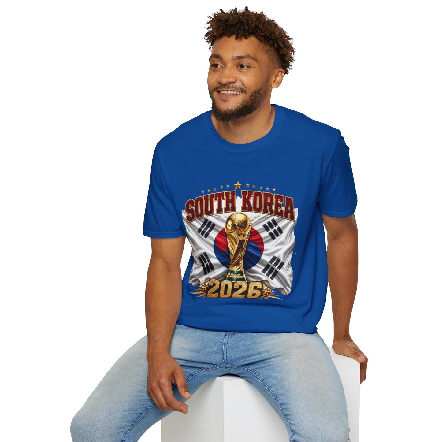 South Korea 2026 World Cup T-Shirt – Korean Flag & Trophy Soccer Tee