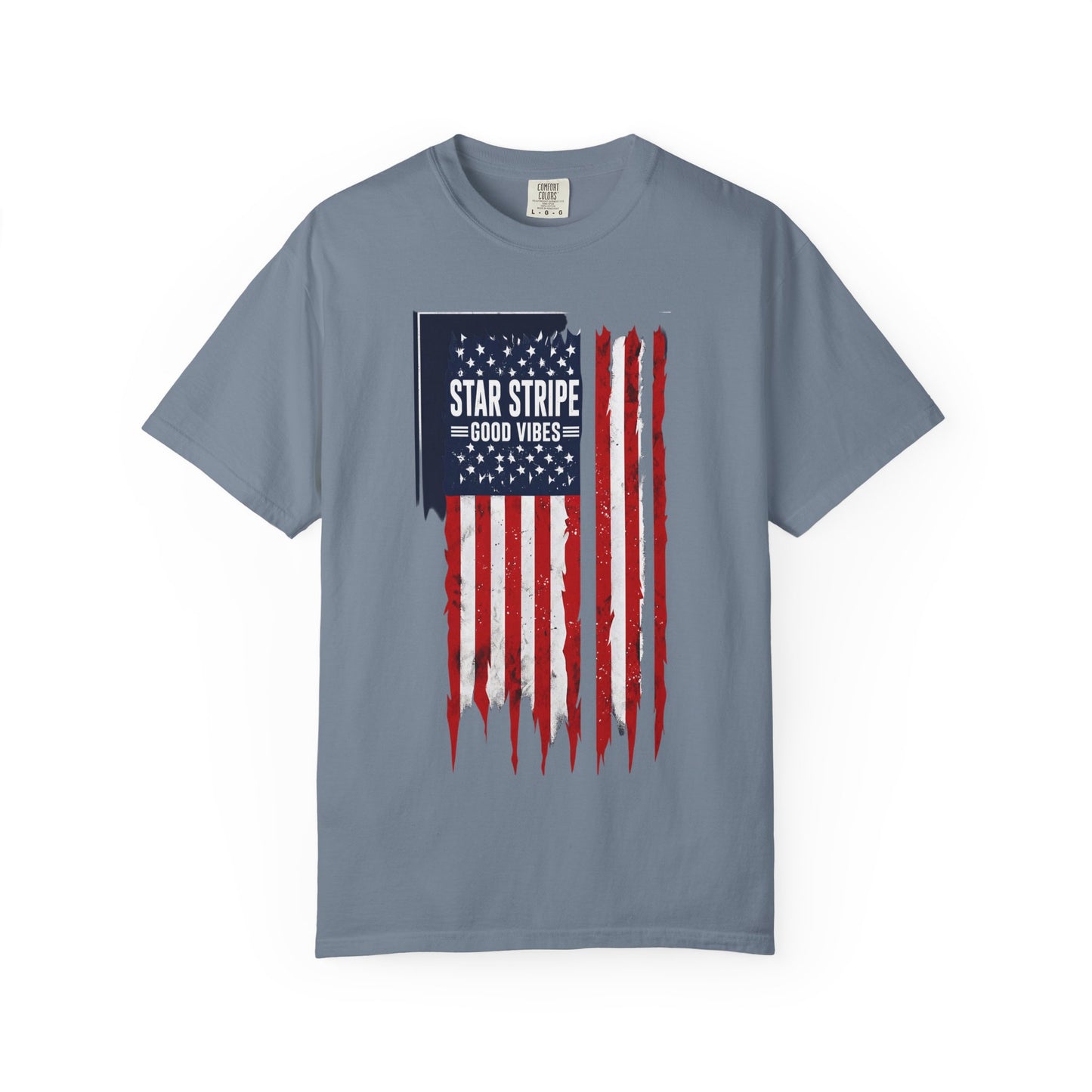 Patriotic "Star Stripe Good Vibes" T-Shirt