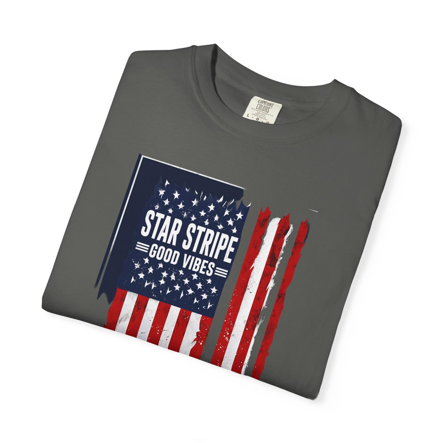 Patriotic "Star Stripe Good Vibes" T-Shirt