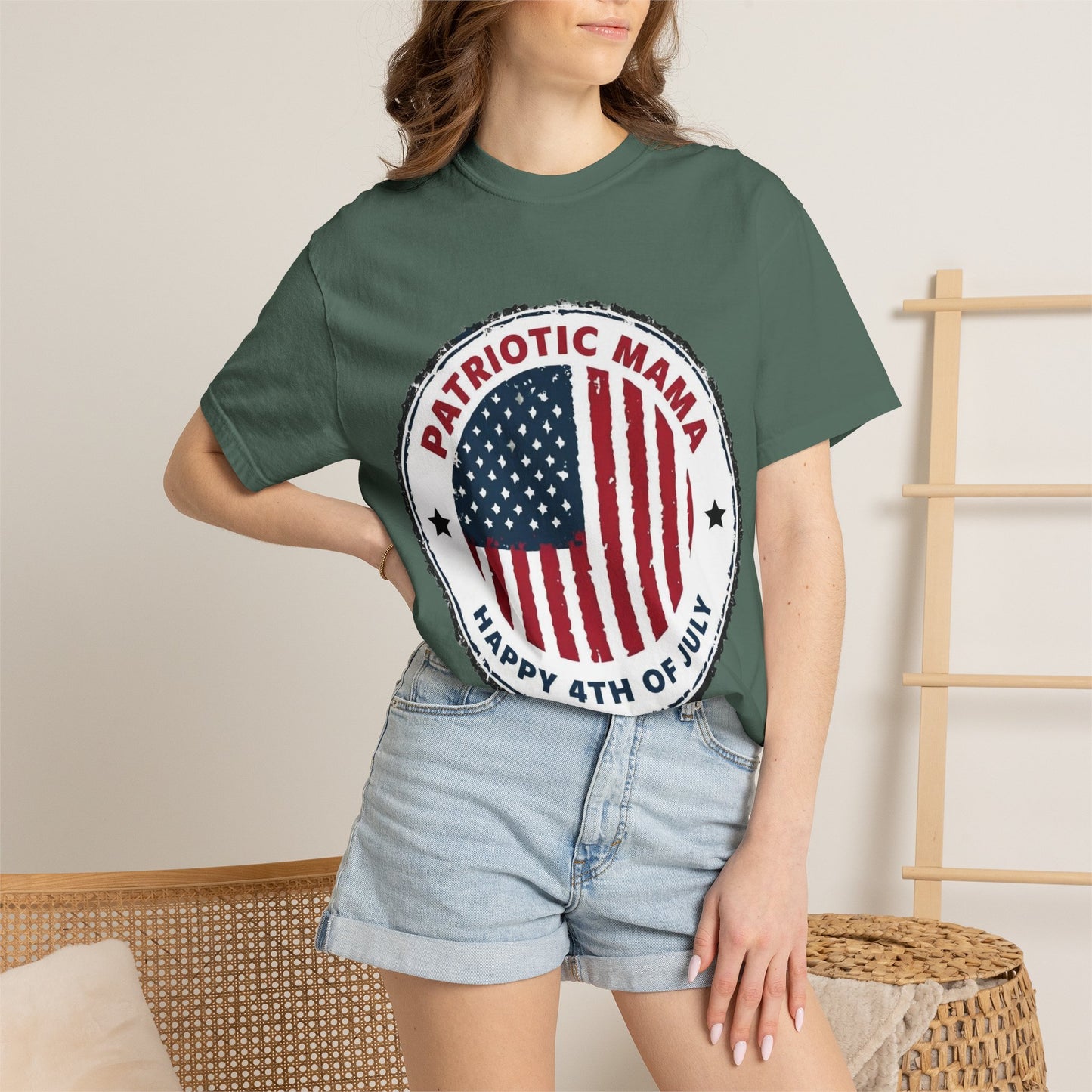 Patriotic Mama T-Shirt — Happy 4th of July American Flag Tee