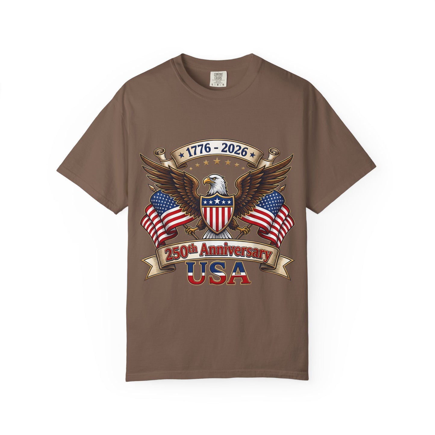 250th USA Anniversary Eagle T-Shirt — 1776–2026 Patriotic American Flag Tee